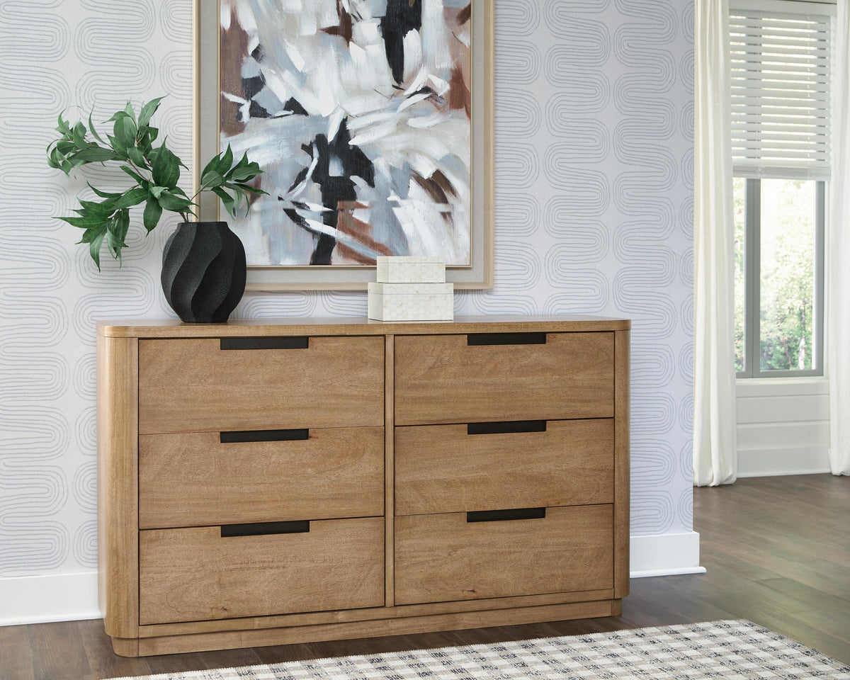 Pamaria Light Brown Dresser