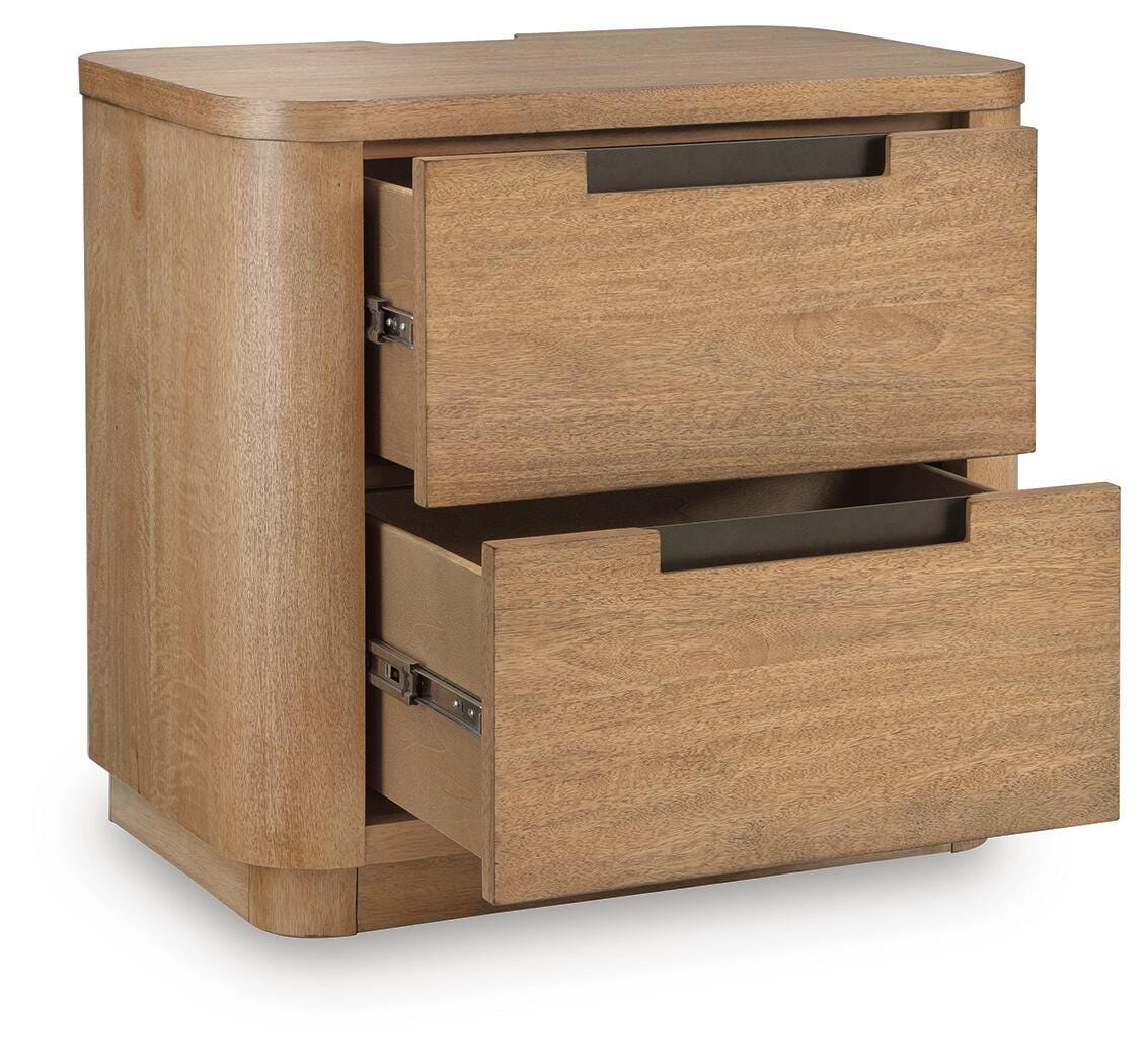 Pamaria Light Brown Nightstand