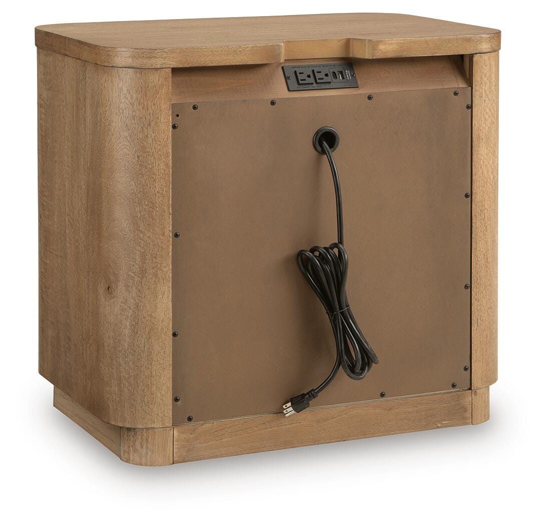 Pamaria Light Brown Nightstand