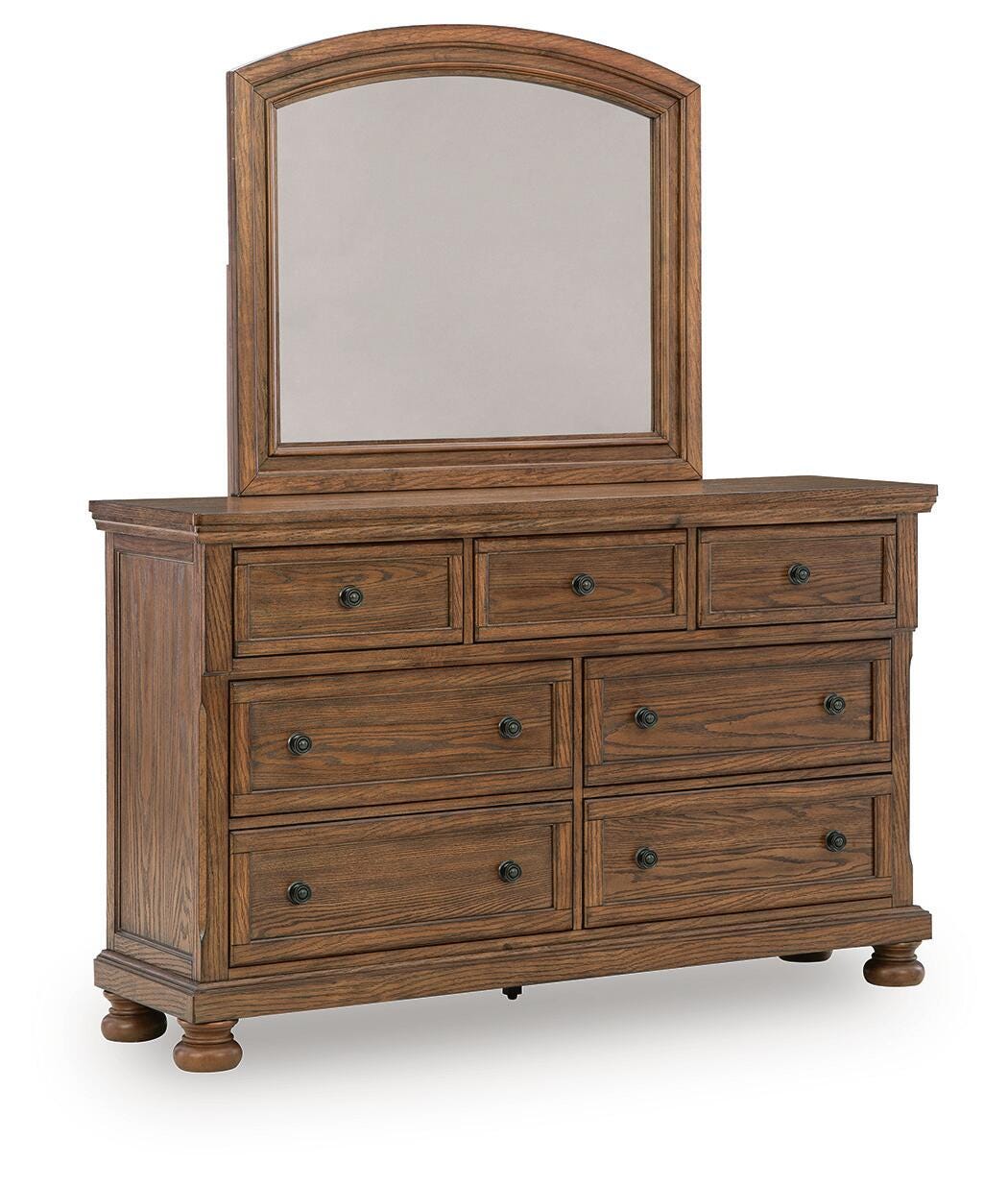 Zackaryn Warm Brown Dresser and Mirror