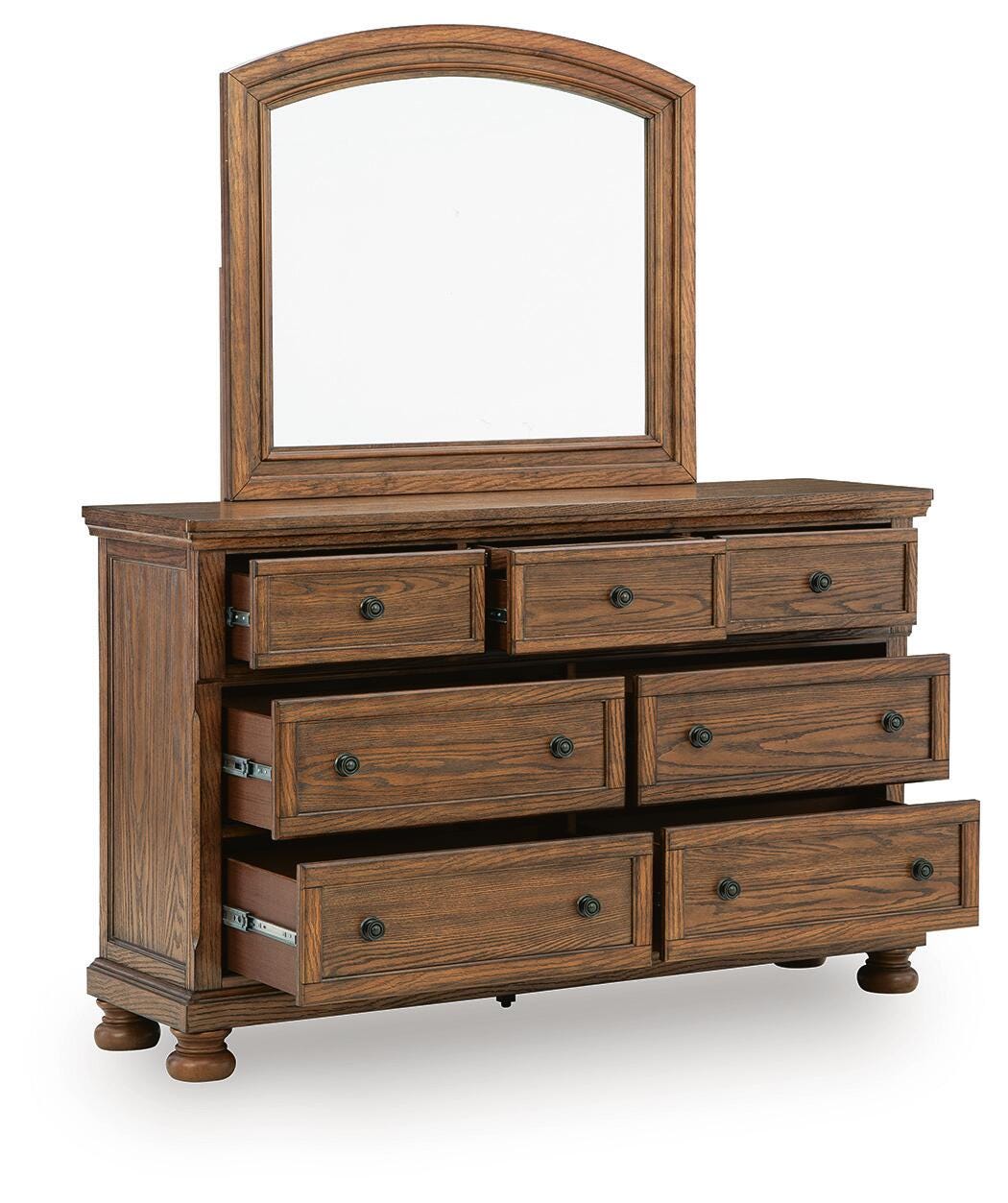 Zackaryn Warm Brown Dresser and Mirror