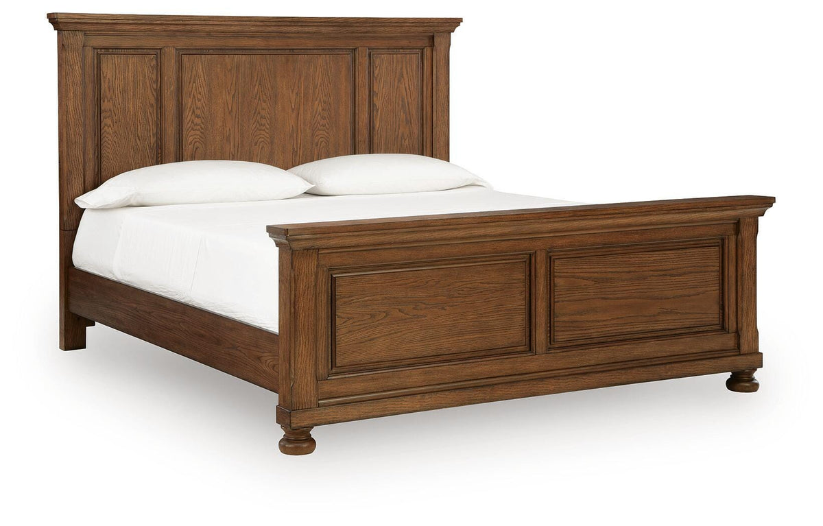Zackaryn Warm Brown California King Panel Bed