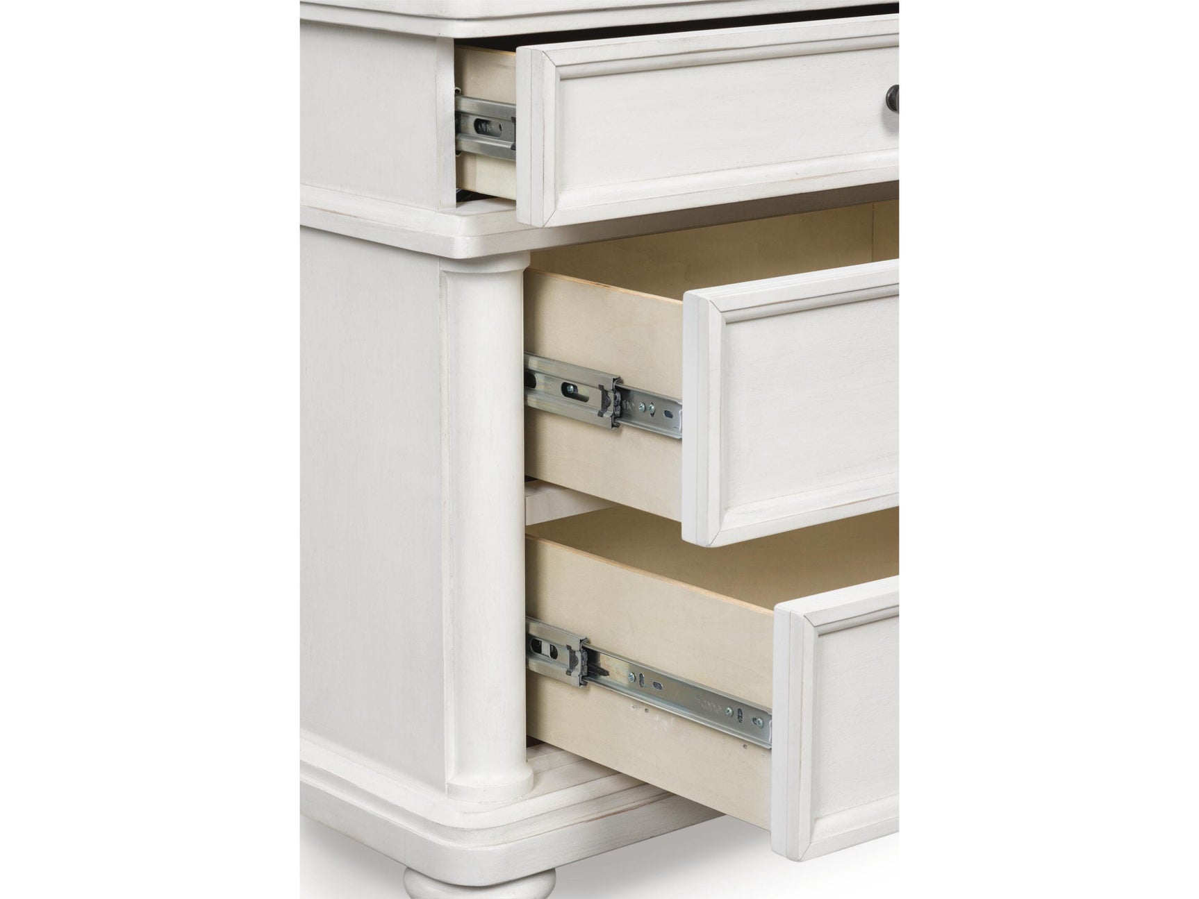 Chadworth Antique White Dresser and Mirror
