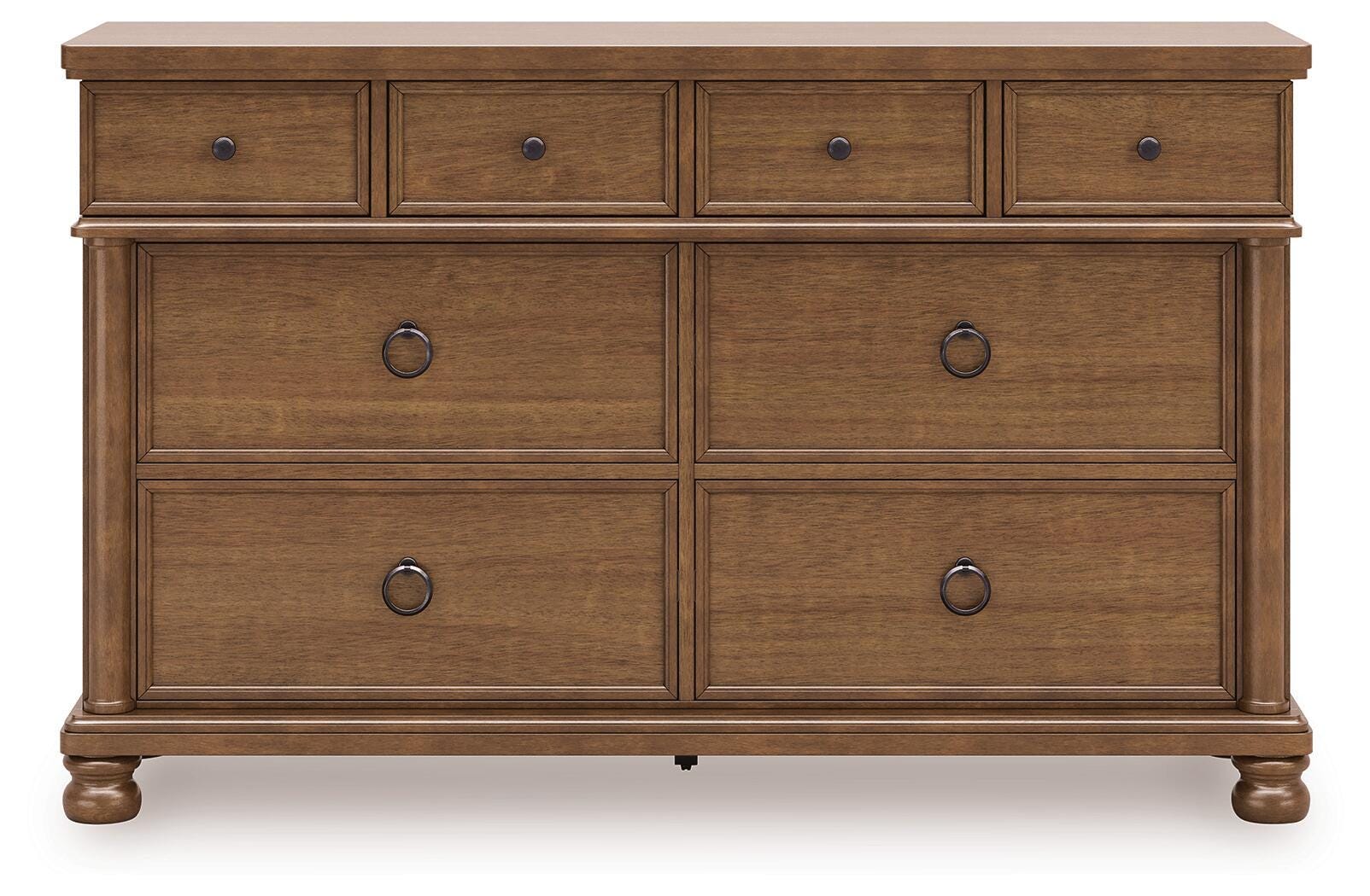 Rowlenstown Brown King Poster Bed, Dresser and 2 Nightstands (Online Special Price)