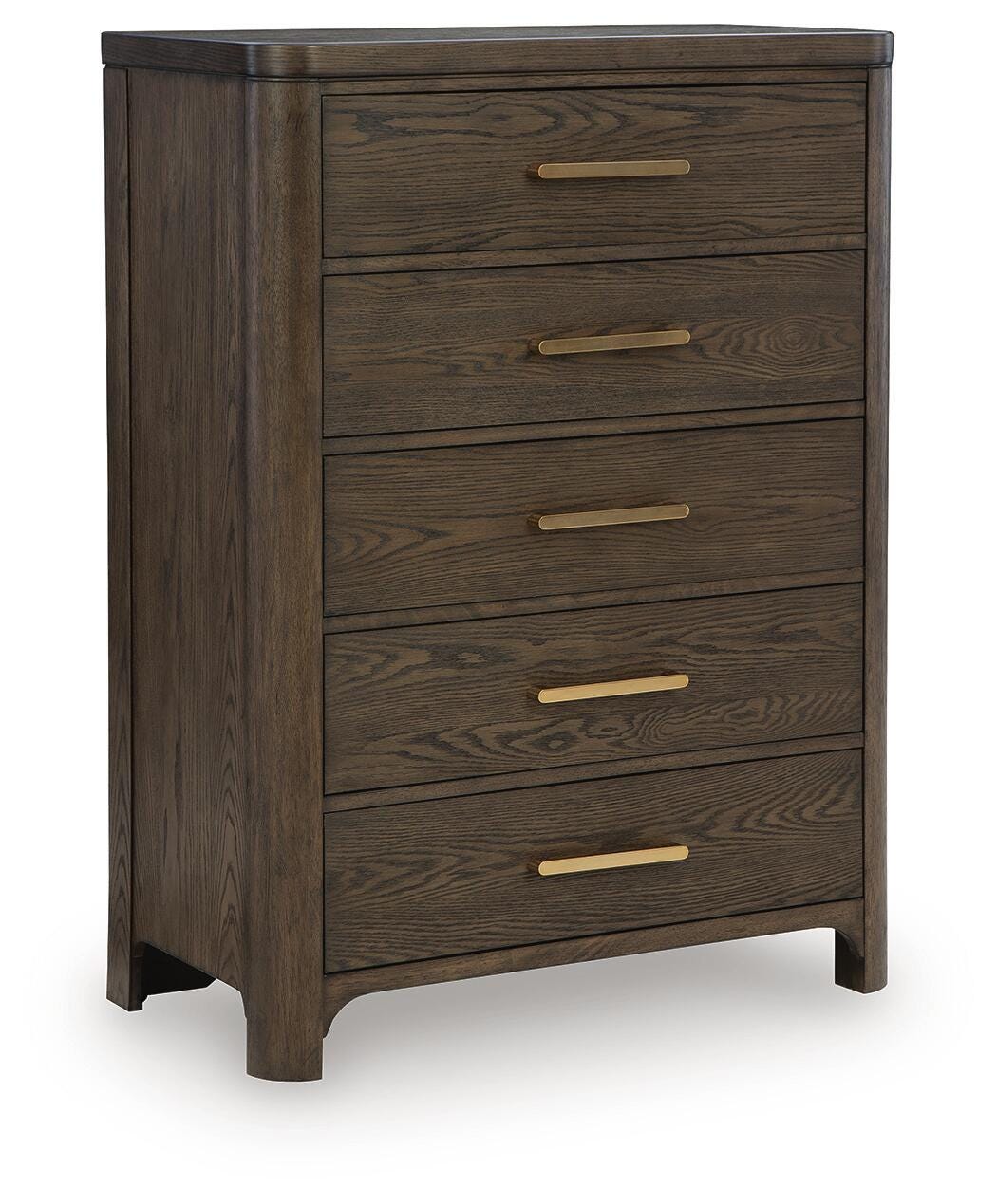 Radkin Burnished Brown Five Drawer Chest (Online Special Price)