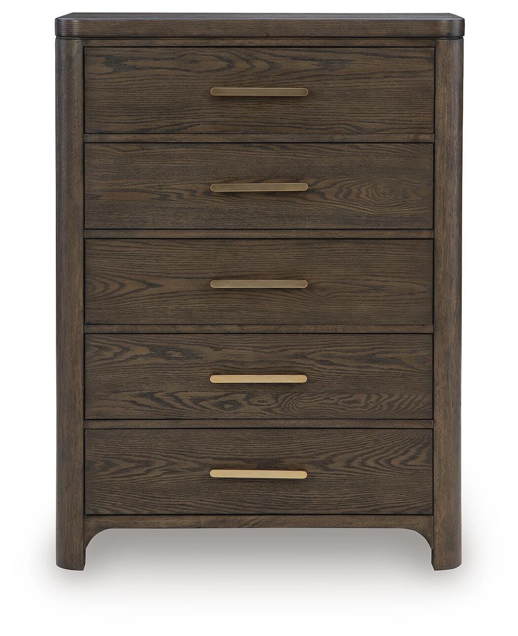 Radkin Burnished Brown Five Drawer Chest (Online Special Price)