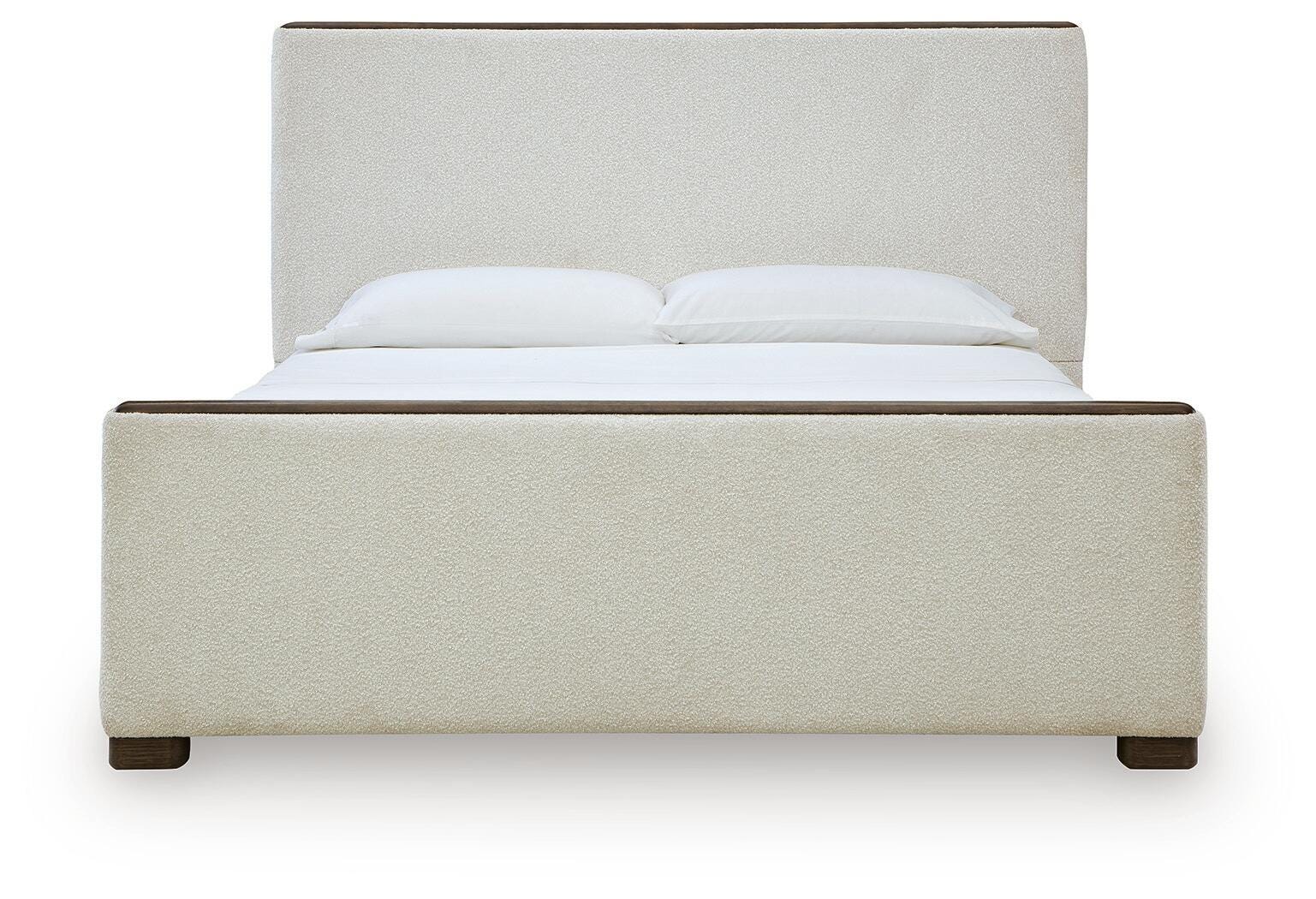 Radkin Burnished Brown Queen Upholstered Panel Bed (Online Special Price)