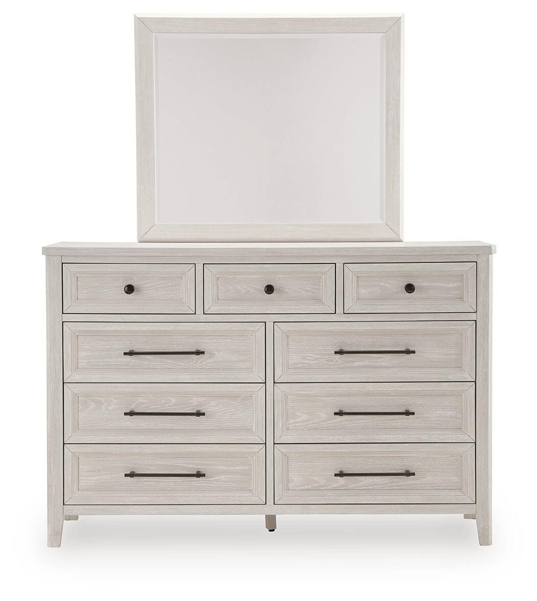 Darbonton Dove White Dresser and Mirror (Online Special Price)