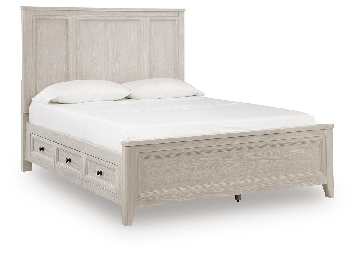 Darbonton Dove White Queen Panel Storage Bed (Online Special Price)