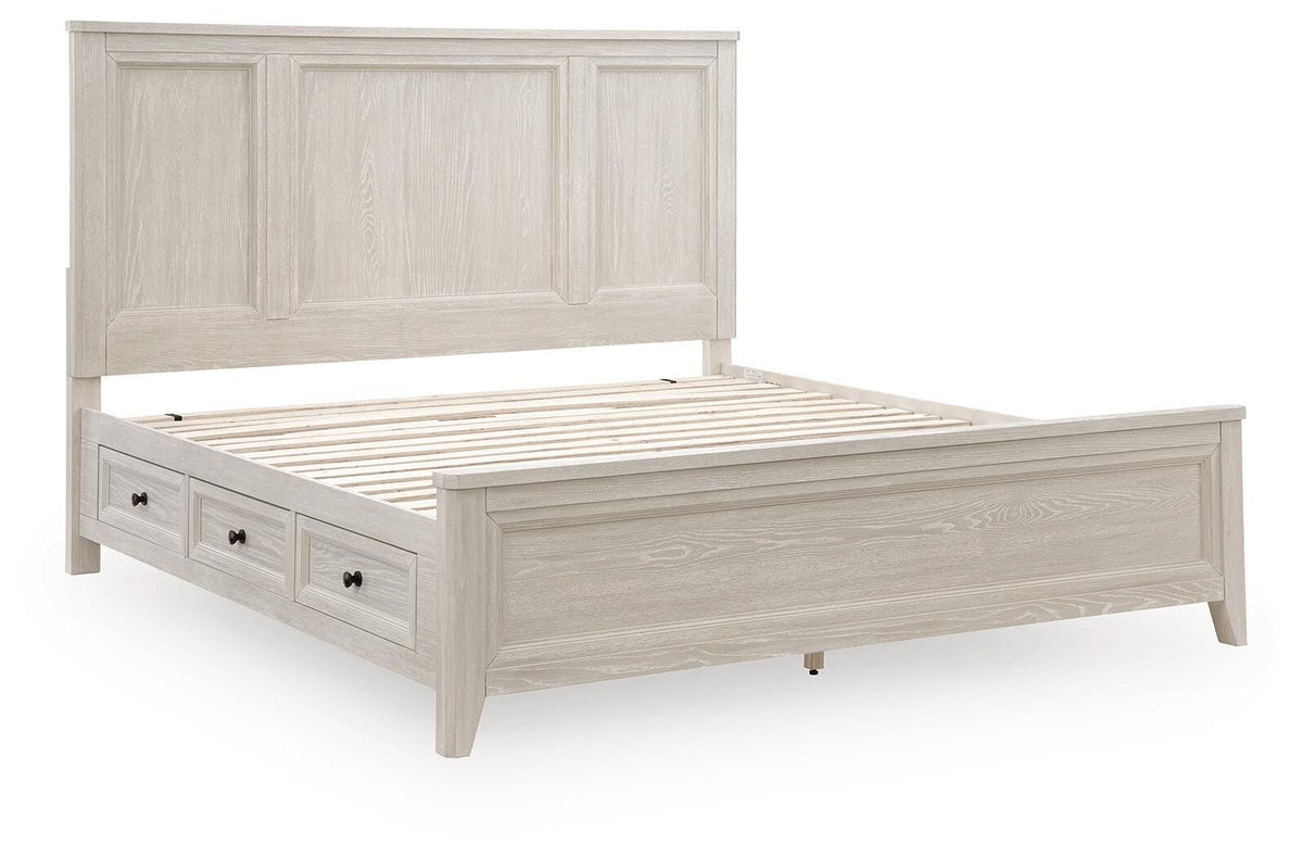 Darbonton Dove White King Panel Storage Bed