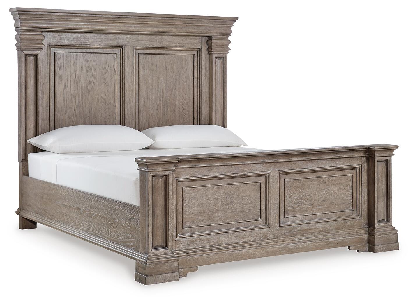 Blairhurst Light Grayish Brown King Panel Bed, Chest and 2 Nightstands