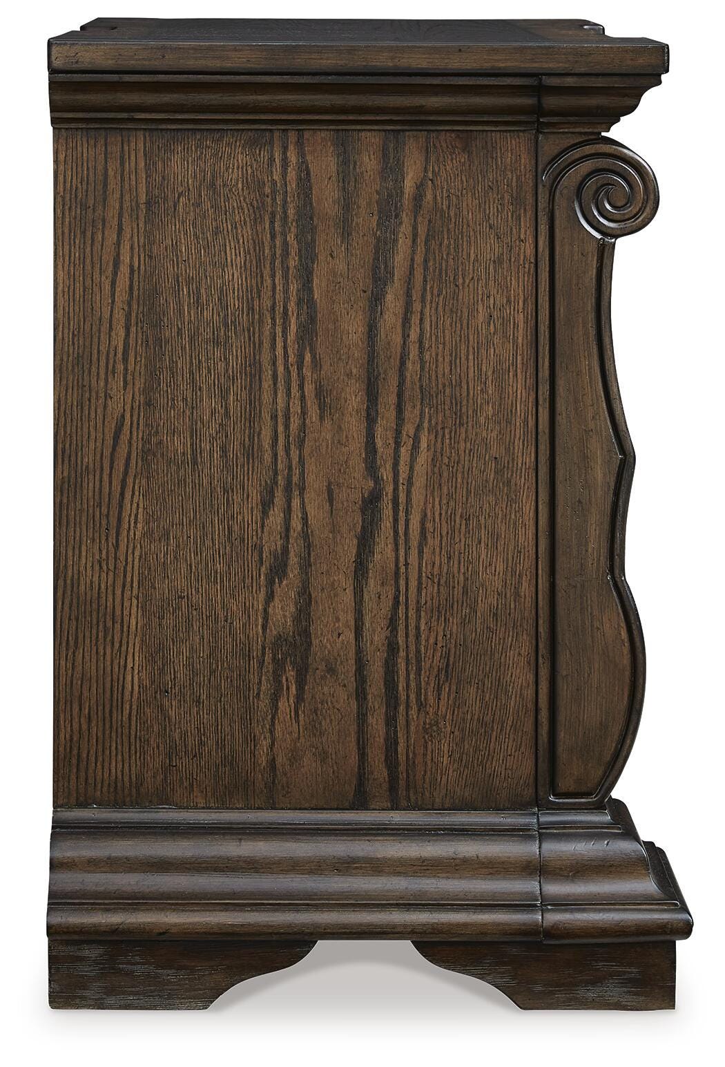 Maylee Dark Brown King Panel Bed, Dresser, Mirror, Chest and Nightstand (Online Special Price)