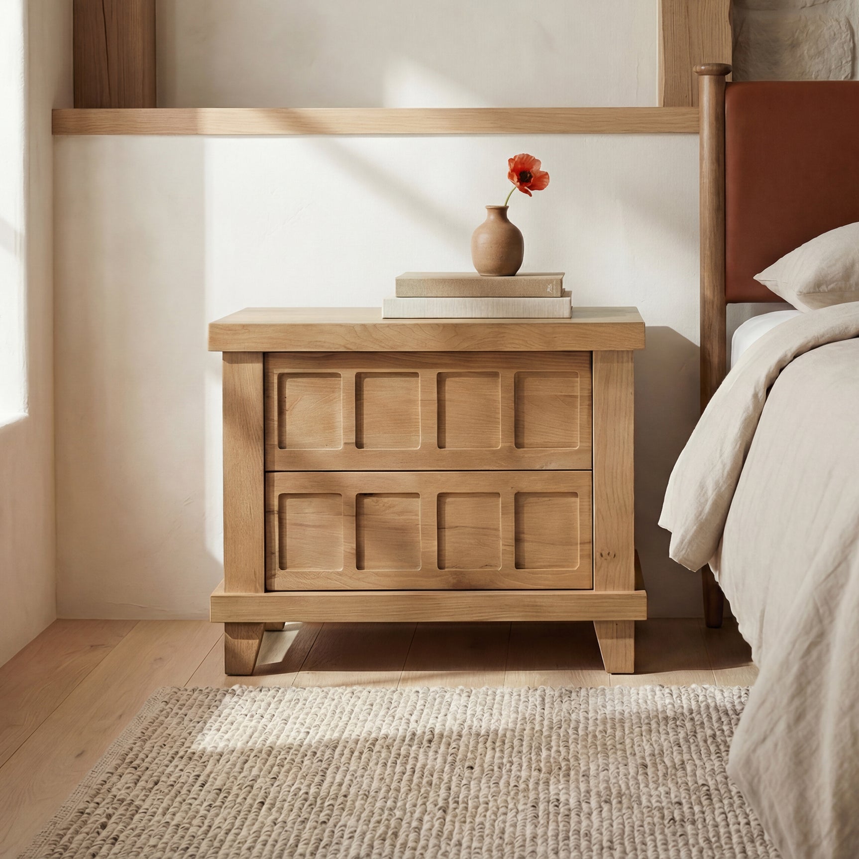 Enya Natural Oak Nightstand