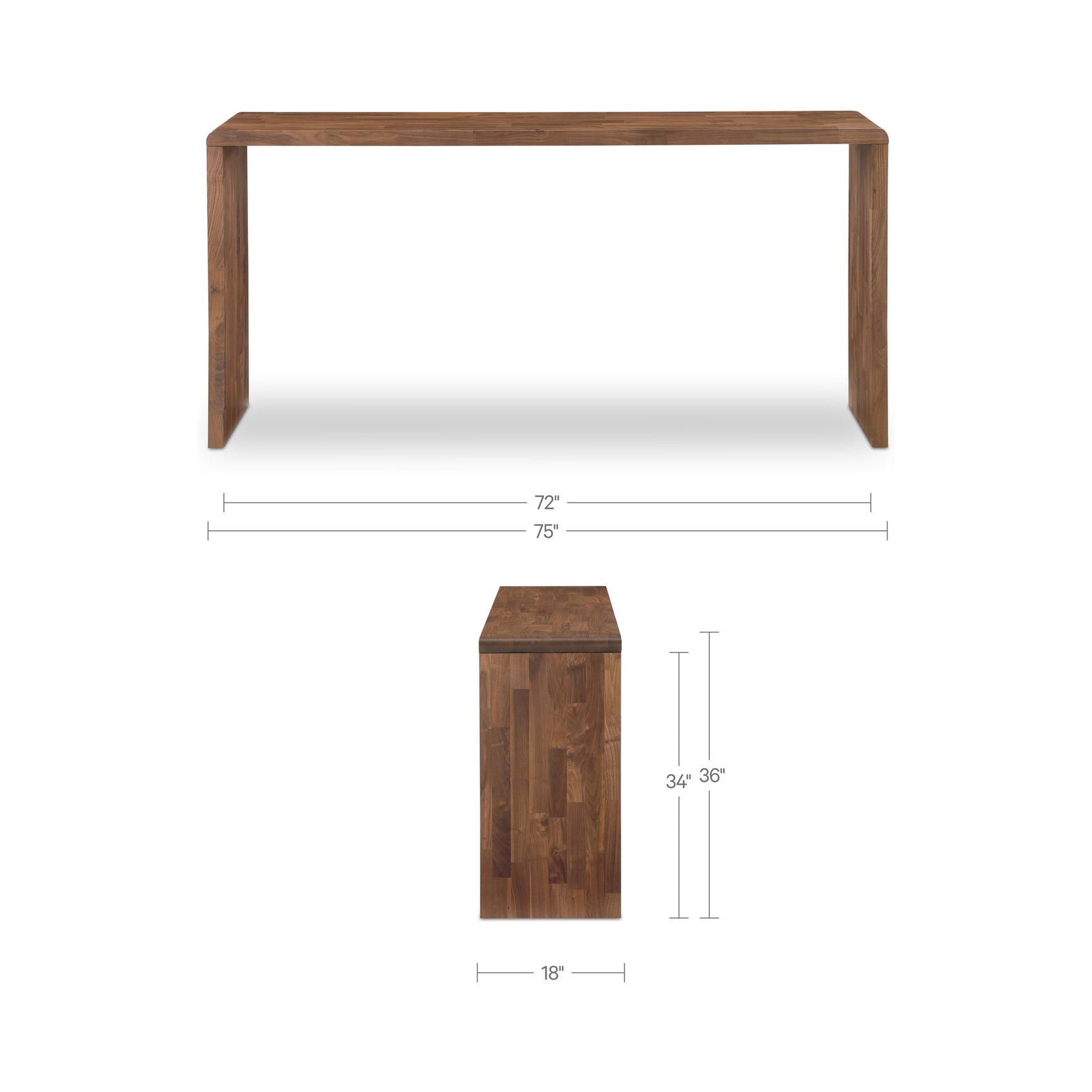 Carrie Walnut Counter Table