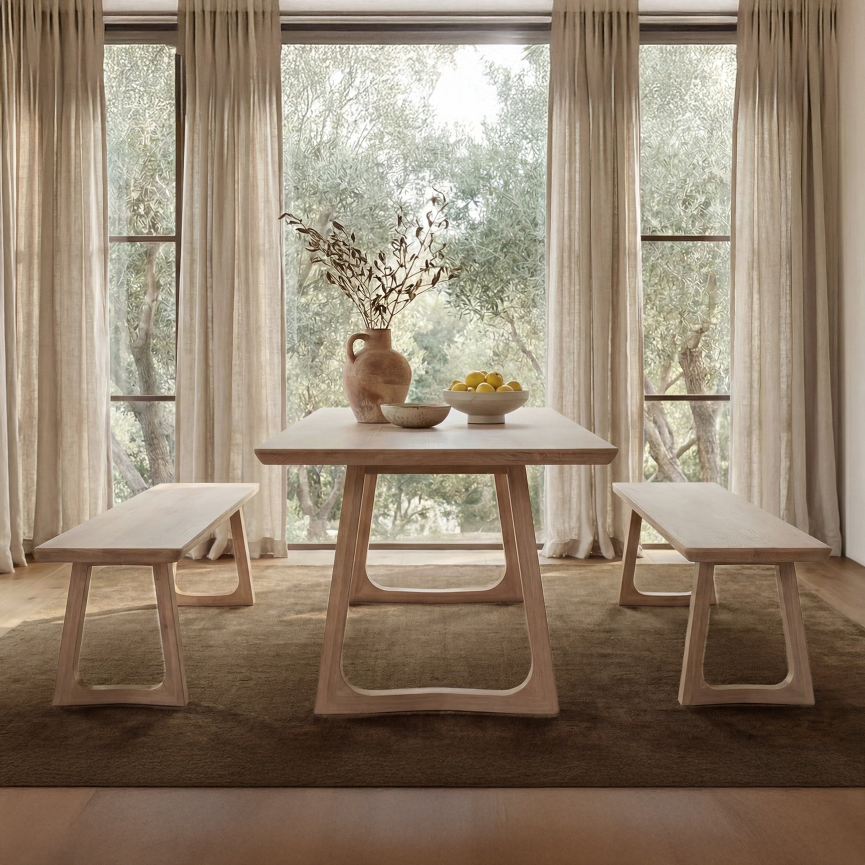 Silas Oak Dining Bench