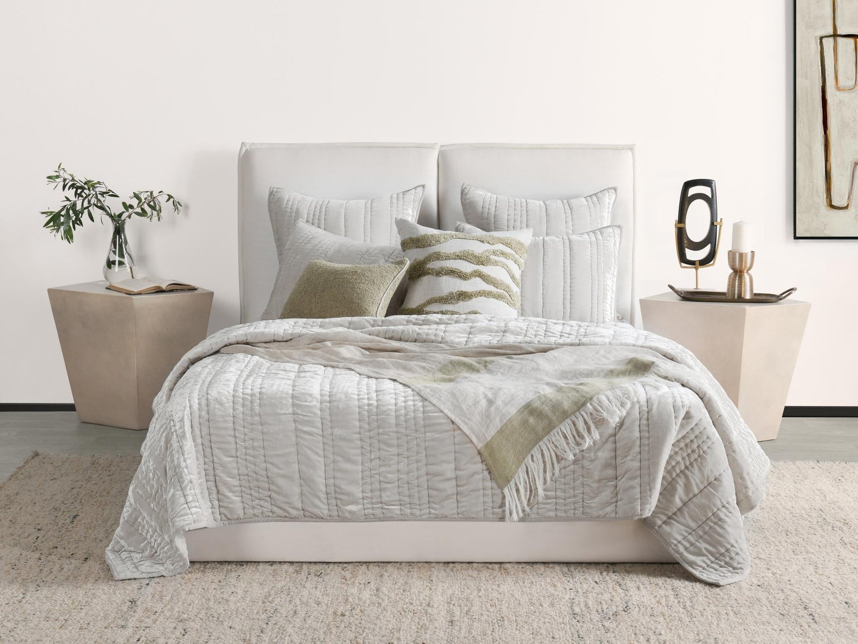 Seville Oyster Gray Quilt Collection