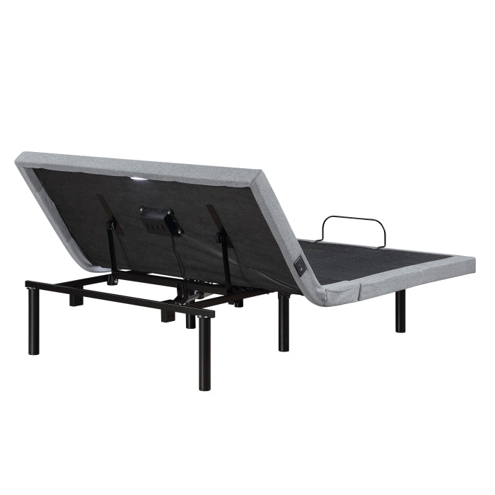 Flex Brown Full Power Head And Foot Adjustable Bed Frame With Massage Zero Gravity Charging Ports And Nightlight