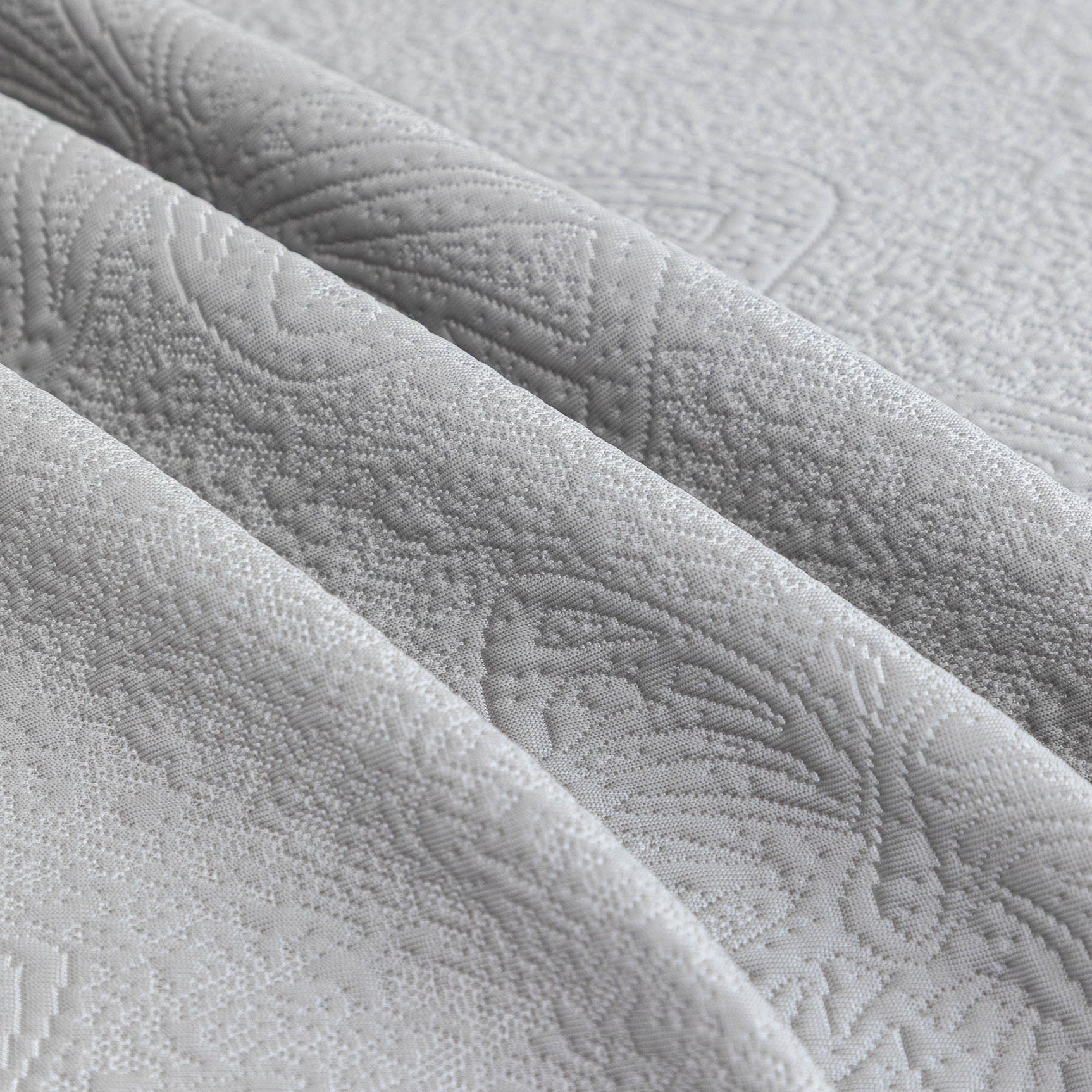 Cooling Embossed Botanical Couch Cover, Soft Ice Silk Furniture Protector for Sofa