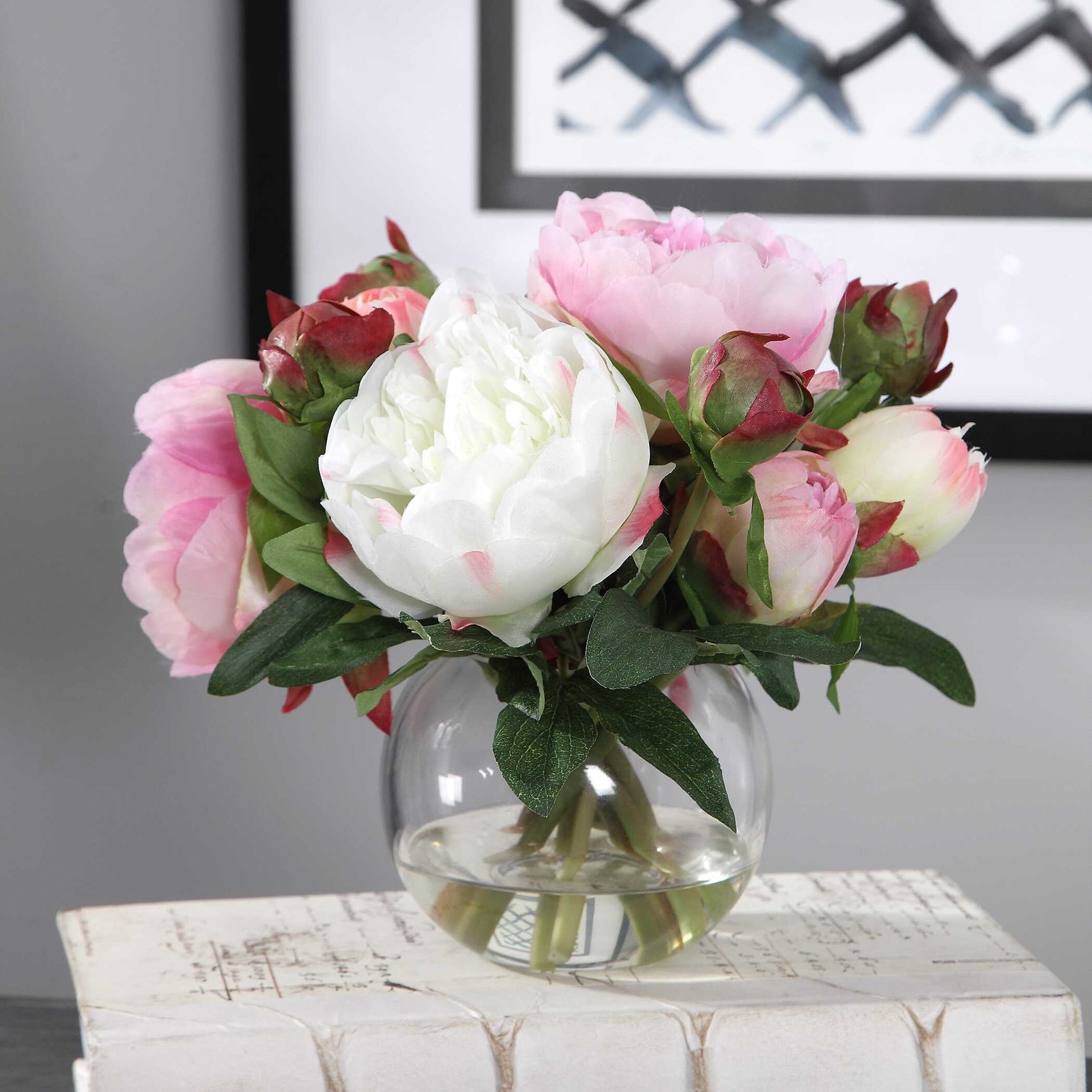 Blaire Pink/White Peony Bouquet