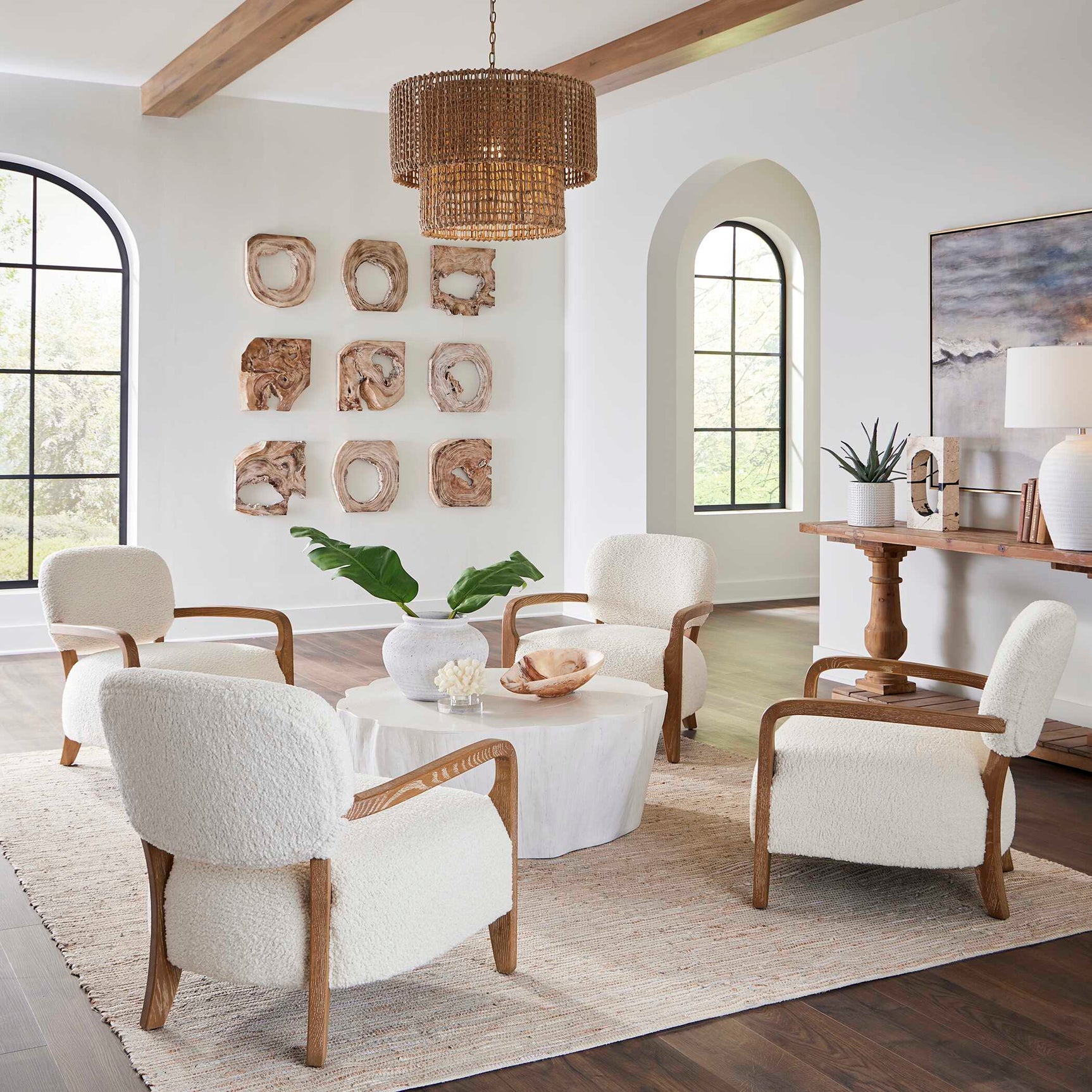 Taos Green/White Aloe Centerpiece
