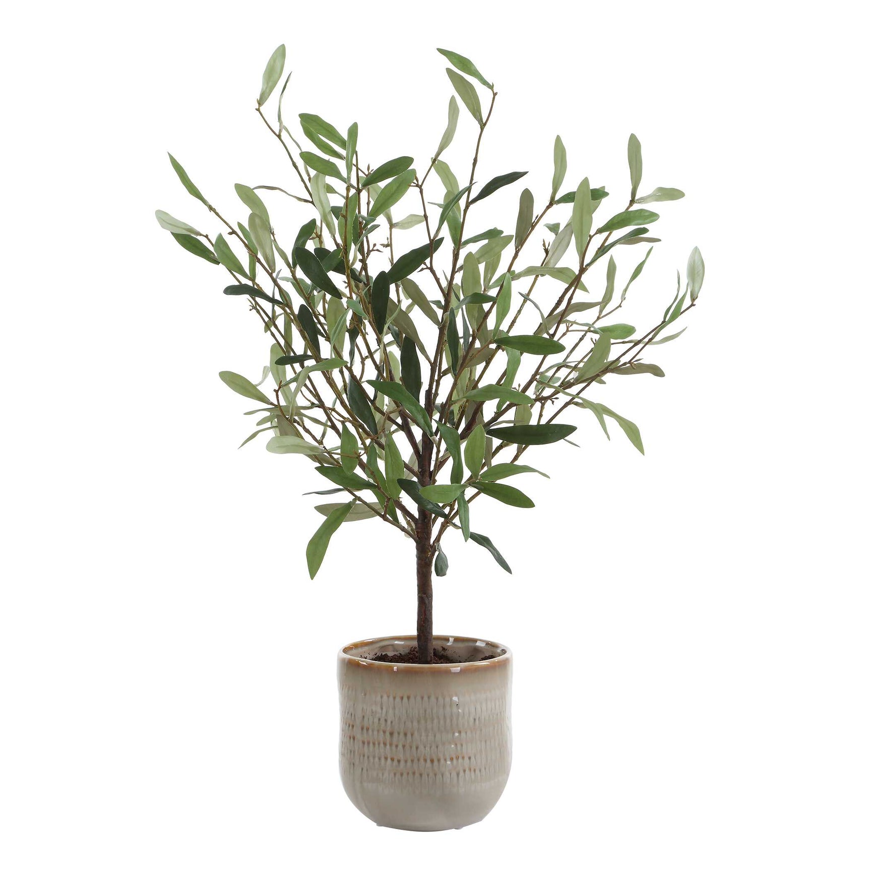 Solea Olive Brown/Green Accent & Textured Vase