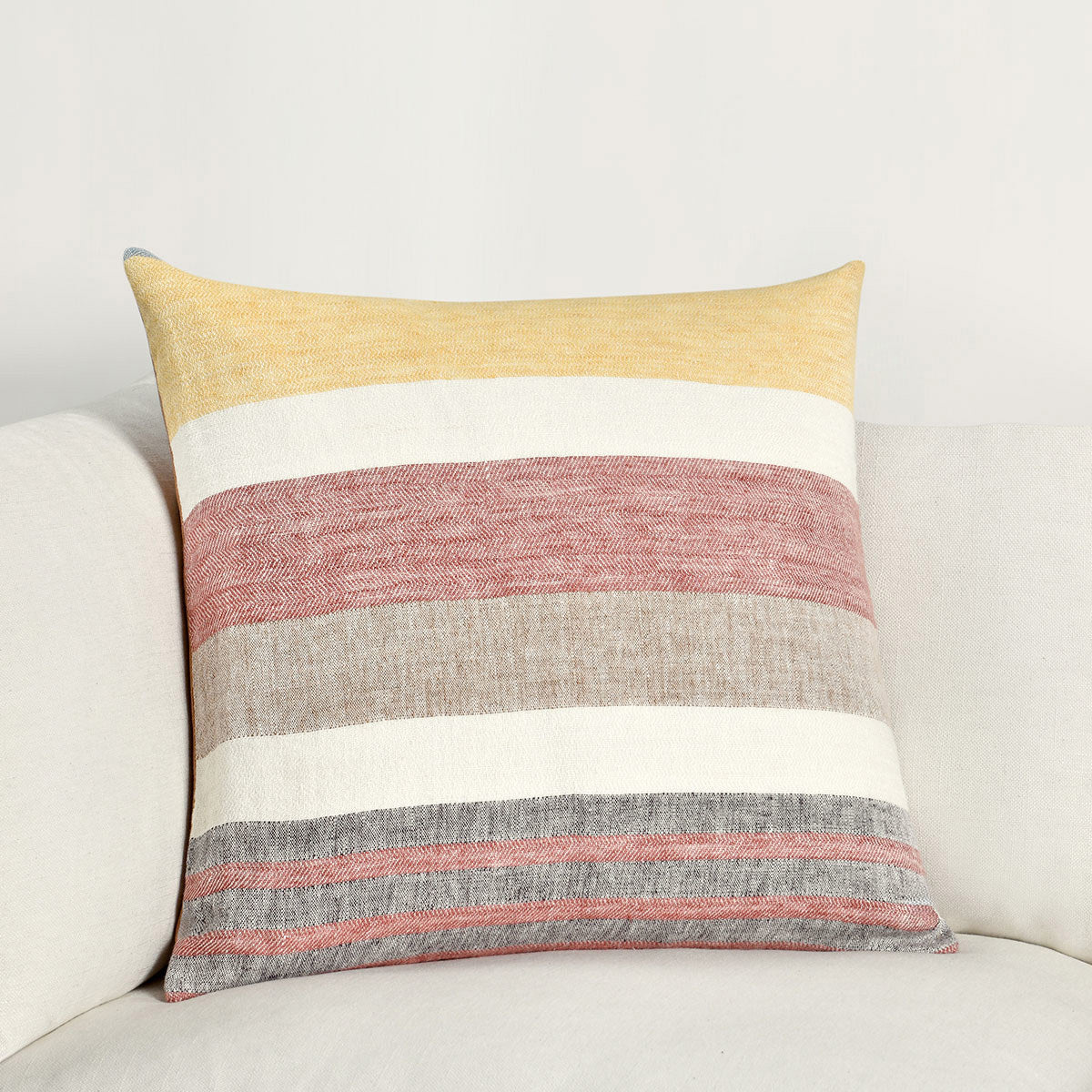 BW Crawford Yellow Multi 22x22 Throw Pillow (Set of 2) - Ornate Home