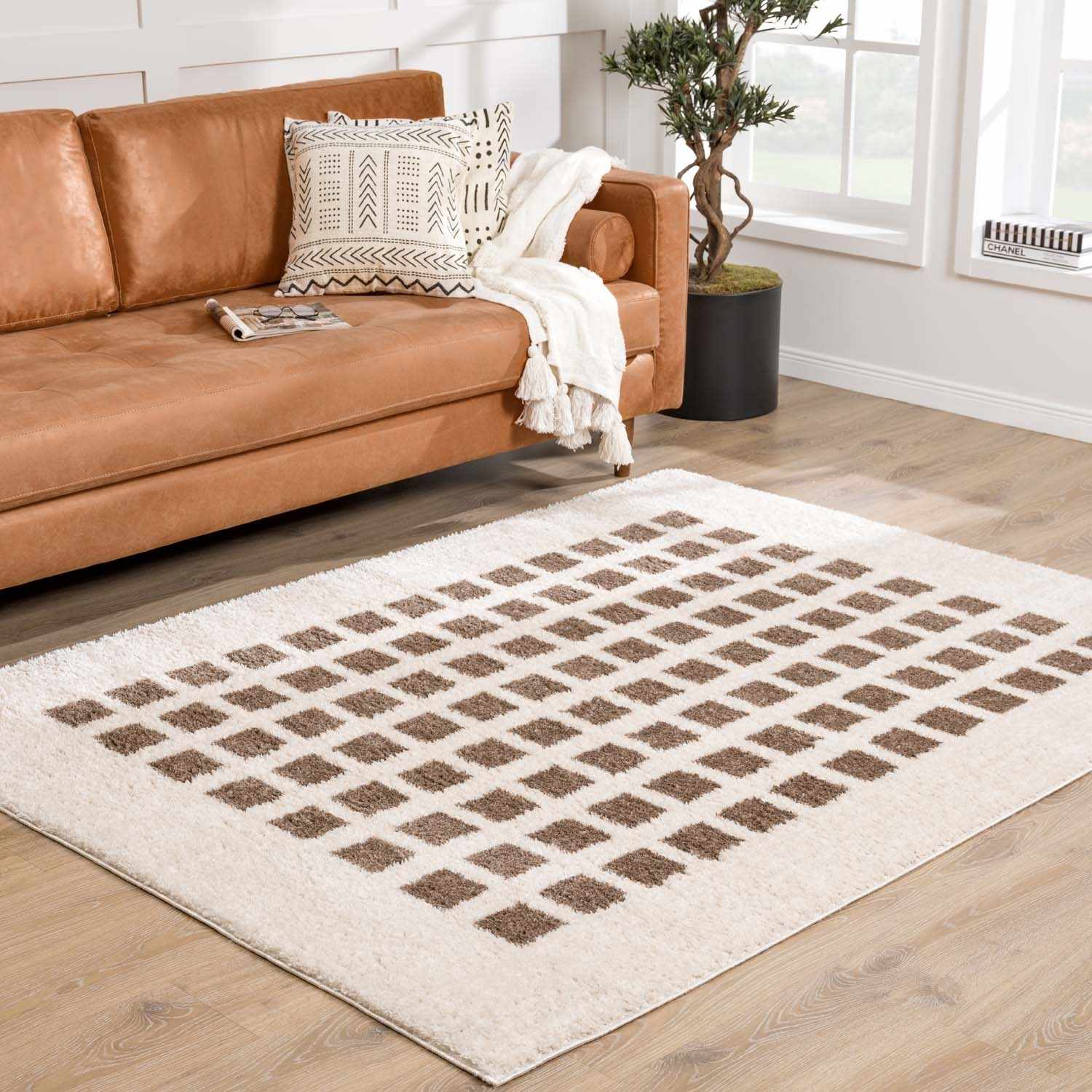 Baback Brown Washable Area Rug - Ornate Home