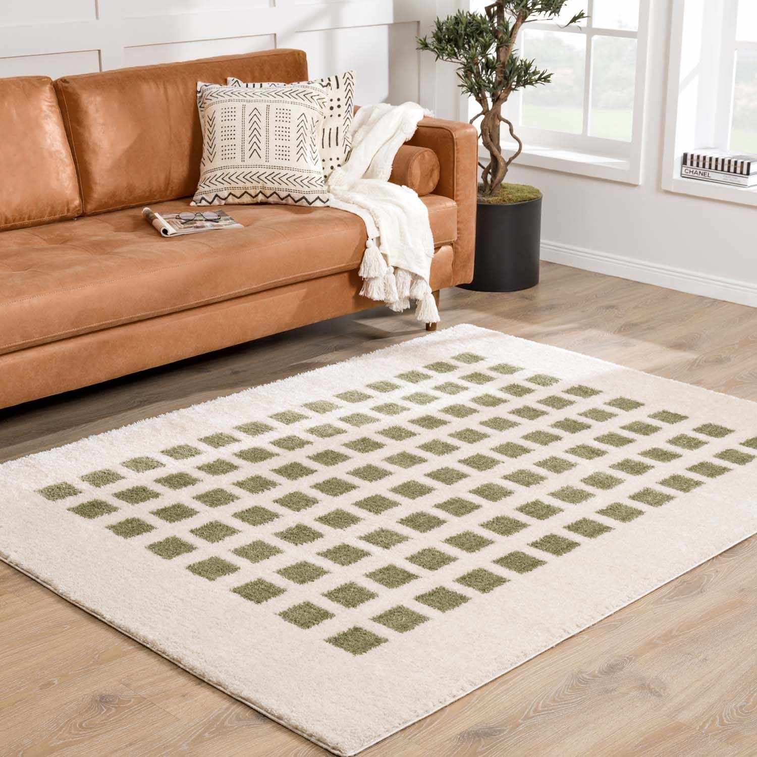 Baback Green Washable Area Rug - Ornate Home