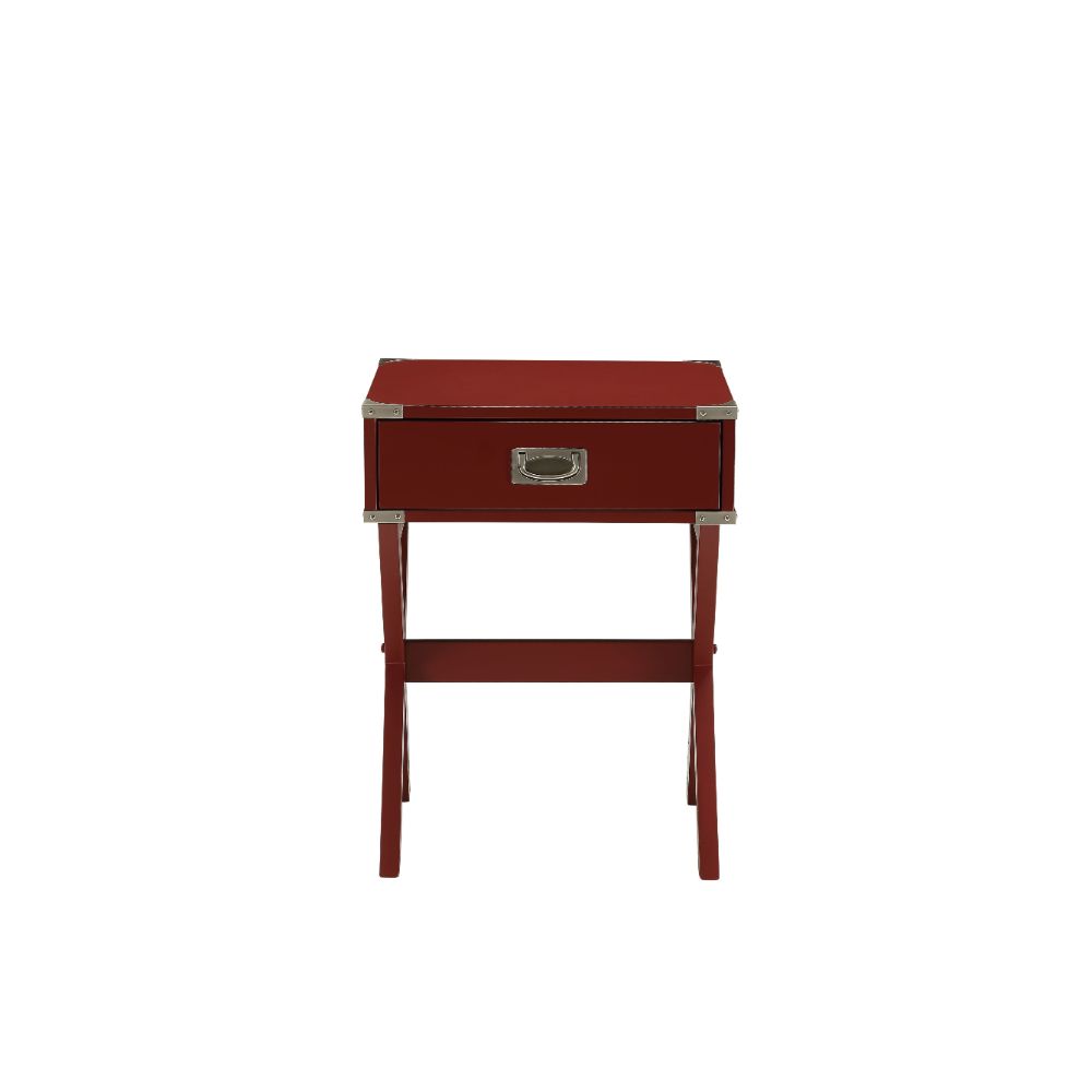 Babs Red End Table - Ornate Home