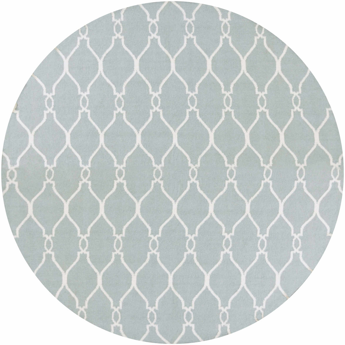 Baconton Blue/Beige Trellis Wool Rug - Clearance - Ornate Home