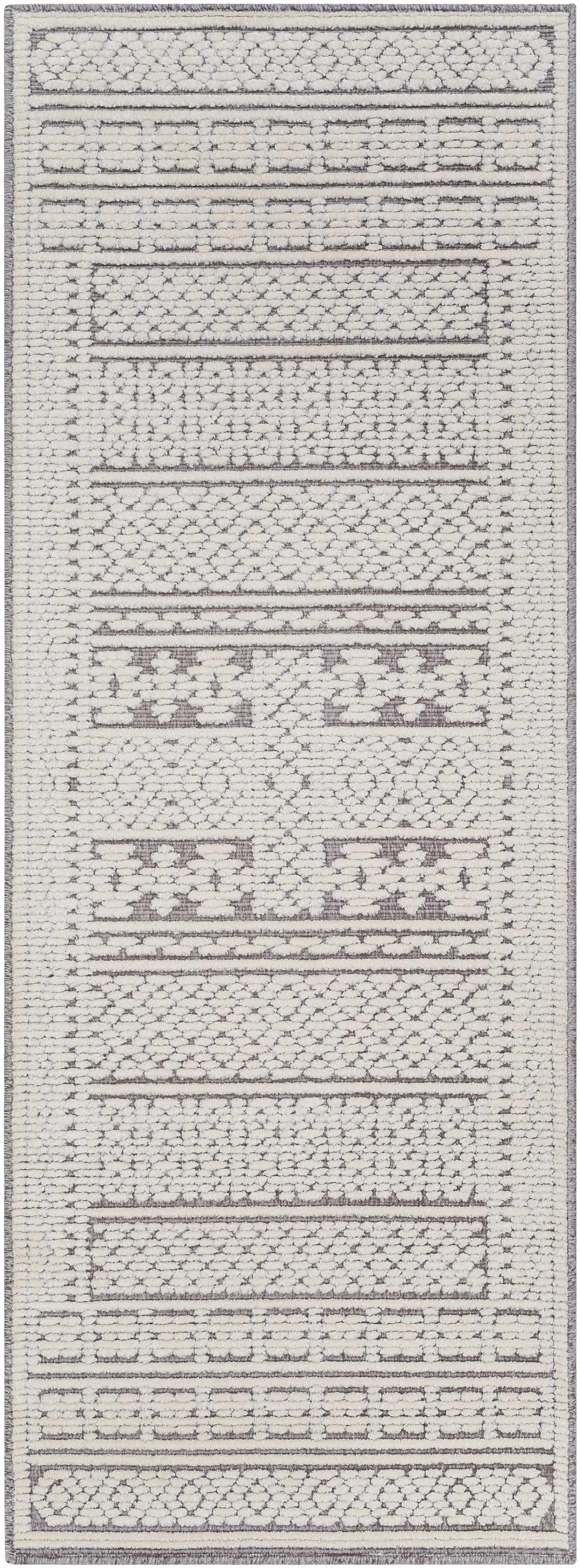 Bahar Cream & Gray Washable Area Rug - Clearance - Ornate Home