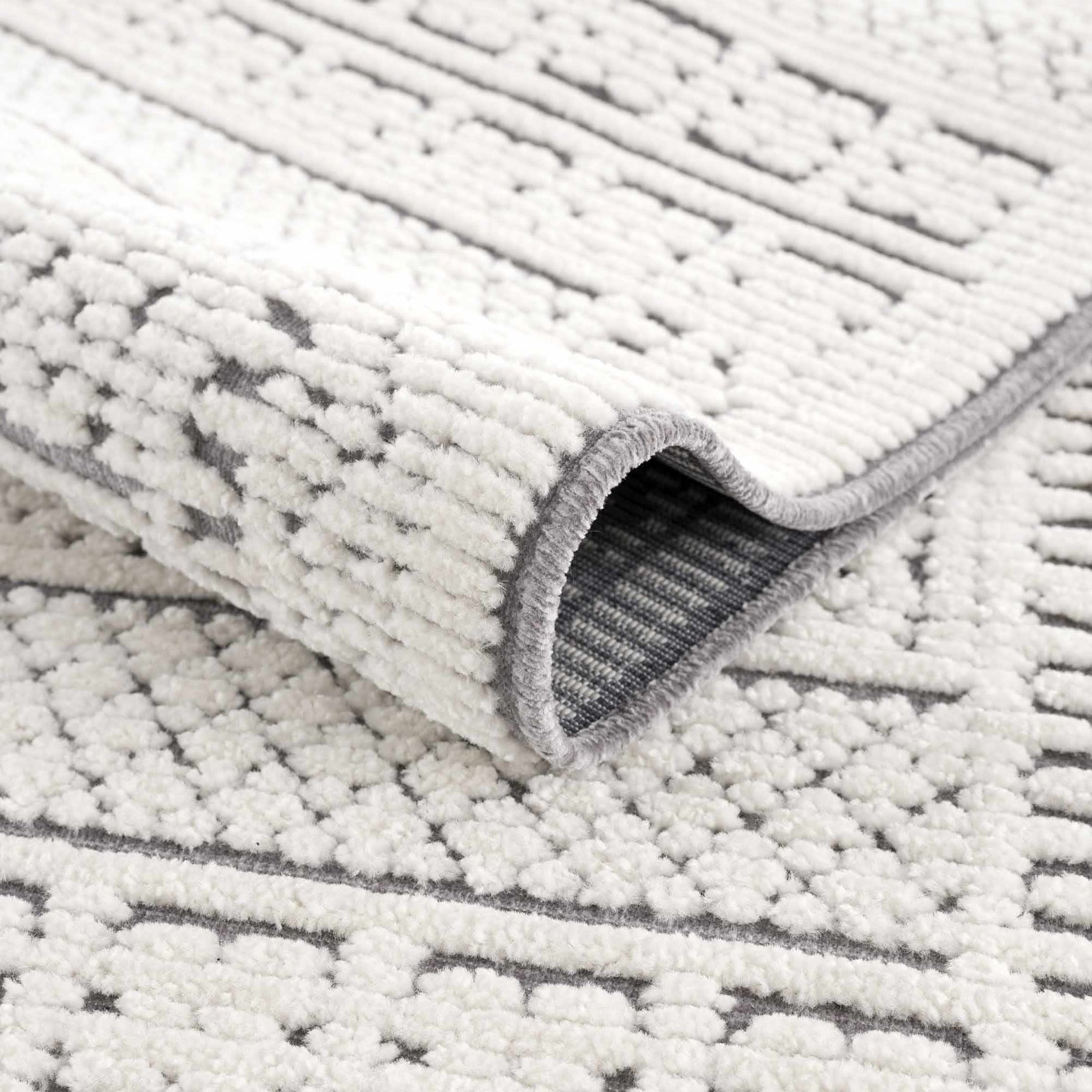 Bahar Cream & Gray Washable Area Rug - Clearance - Ornate Home