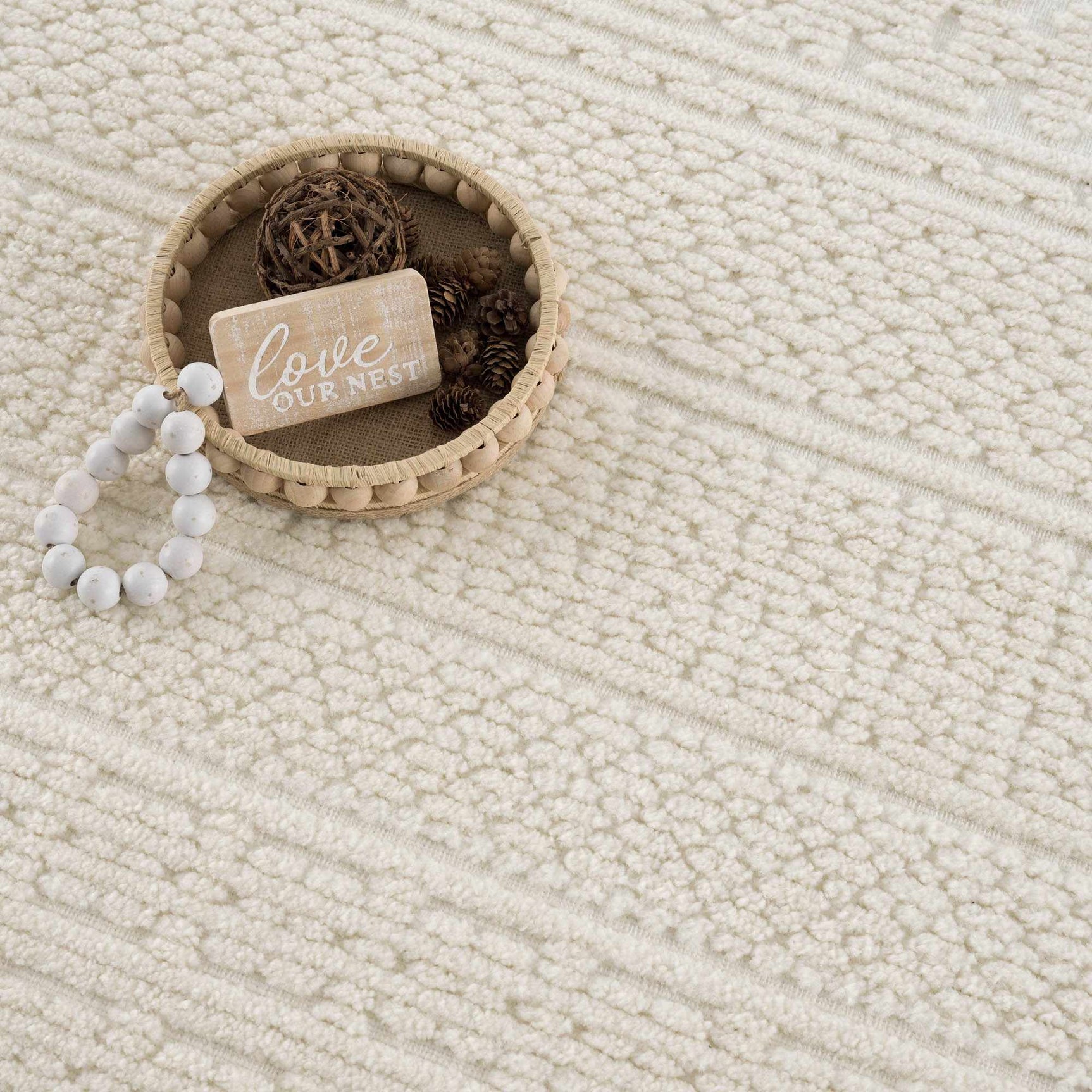 Bahar Cream Washable Area Rug - Ornate Home