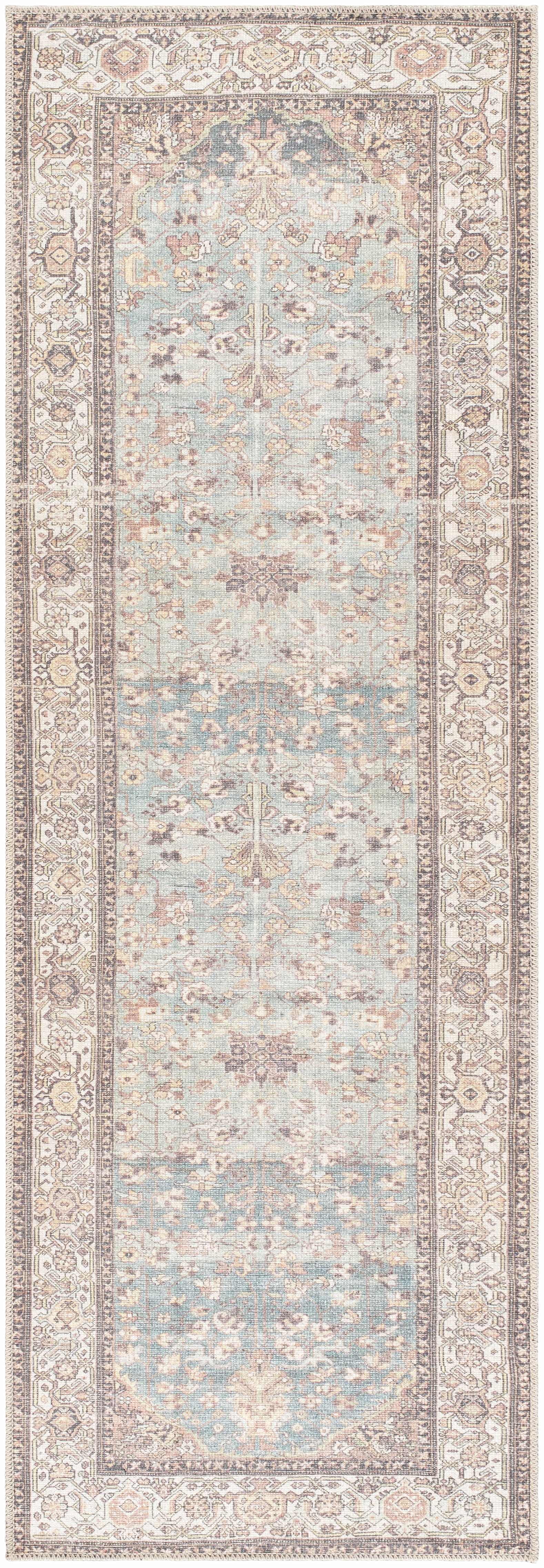 Bahram Vintage Flat Pile Washable Rug - Ornate Home