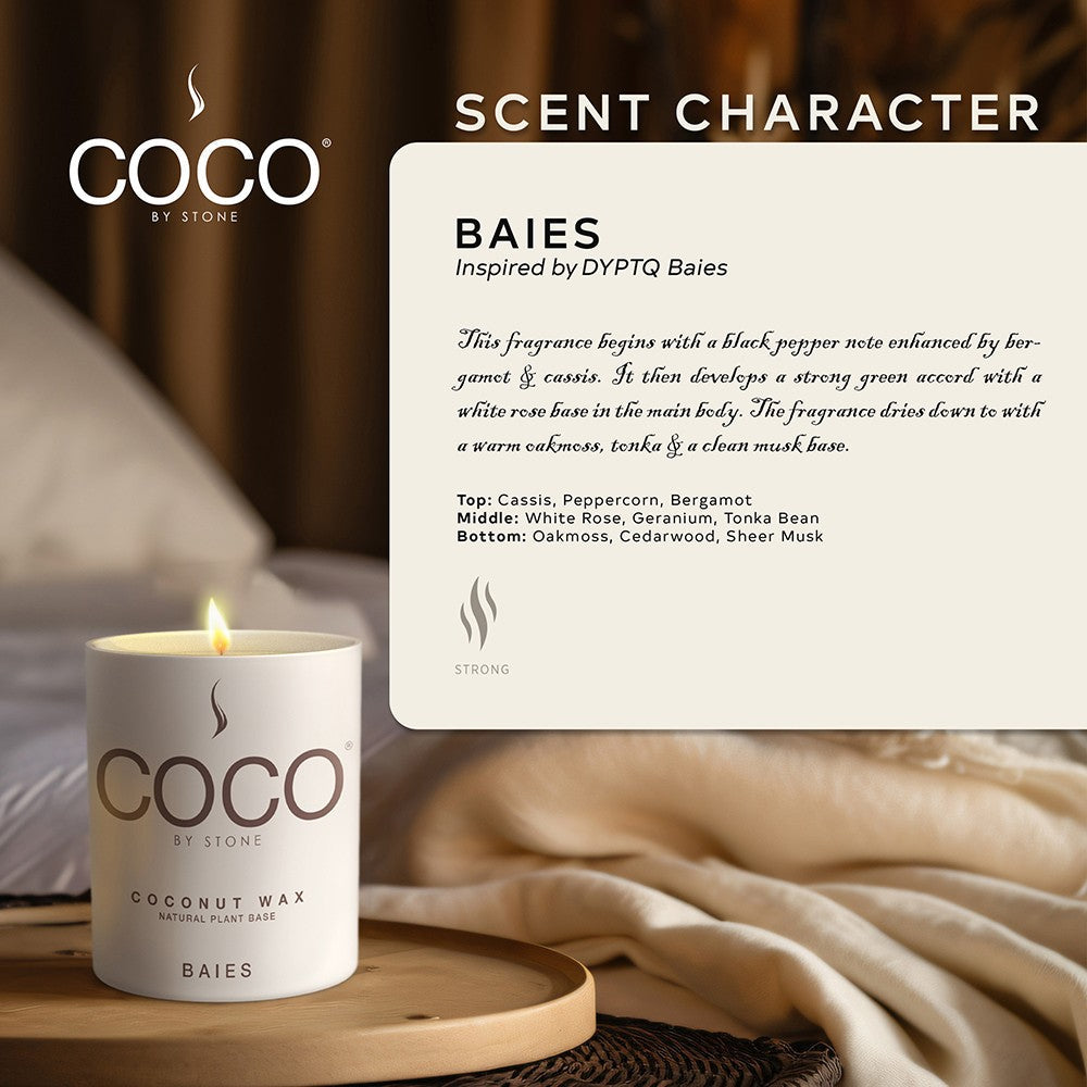 Baies Natural Coconut Apricot Wax Candle - Ornate Home