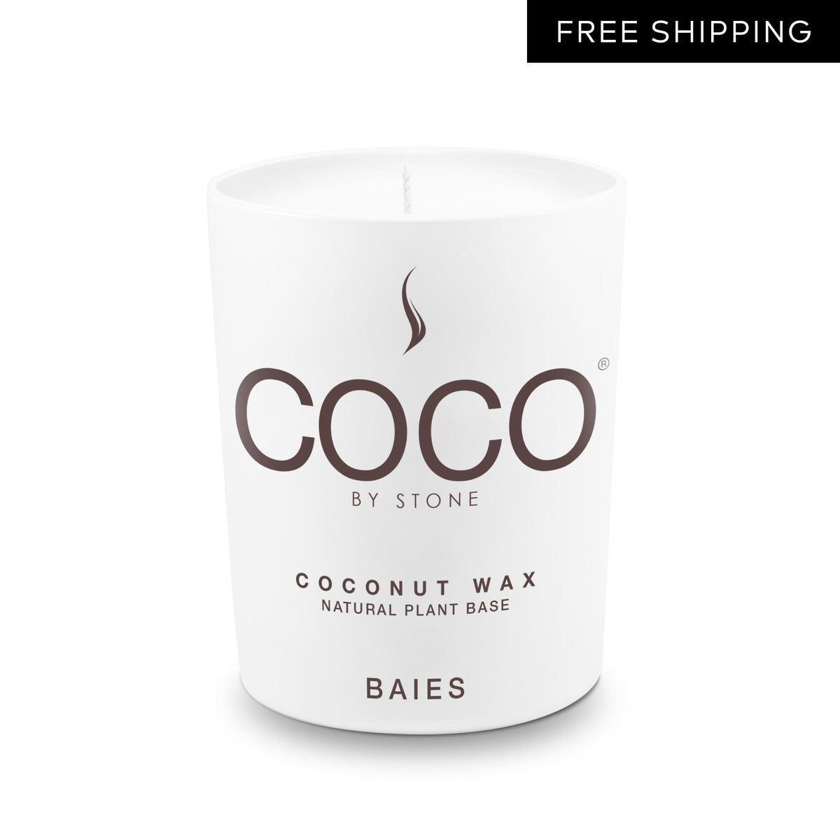 Baies Natural Coconut Apricot Wax Candle - Ornate Home