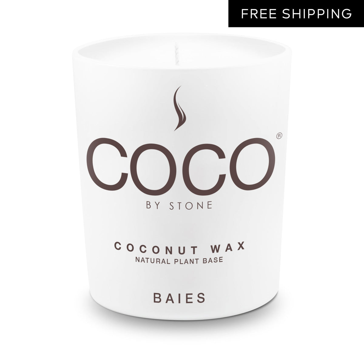 Baies Natural Coconut Apricot Wax Candle - Ornate Home