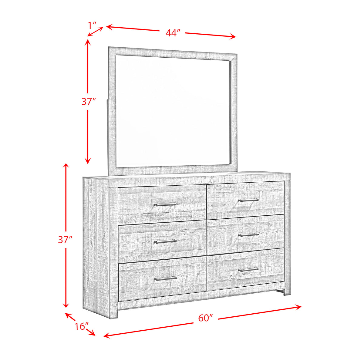 Bailey Walnut 6-Piece Twin Bookcase Panel Bedroom Set with Bluetooth - Ornate Home