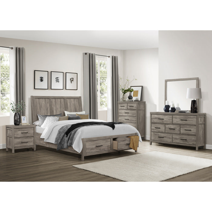 Bainbridge Weathered Gray Eastern King Platform Bed - Ornate Home
