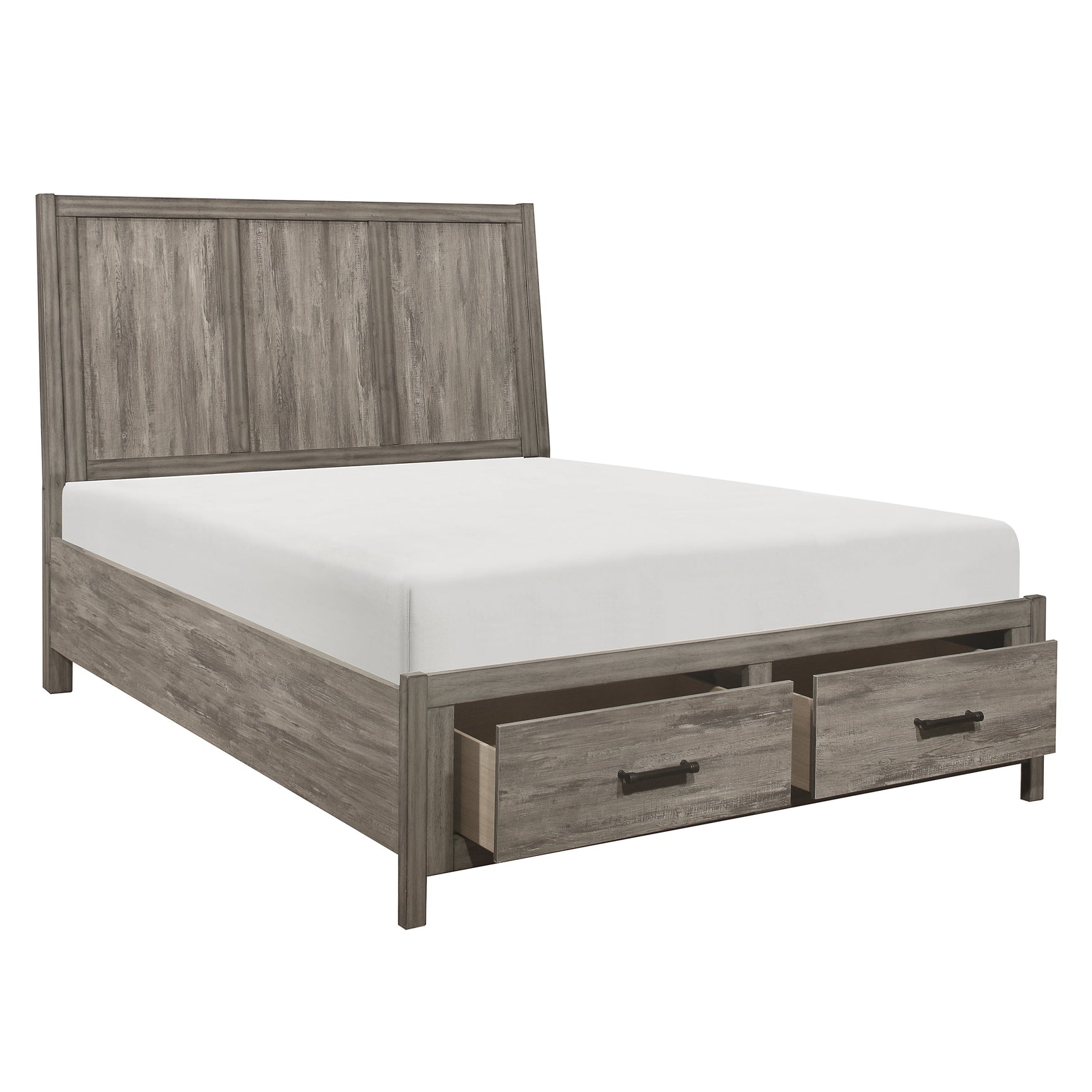 Bainbridge Weathered Gray Queen Platform Bed - Ornate Home