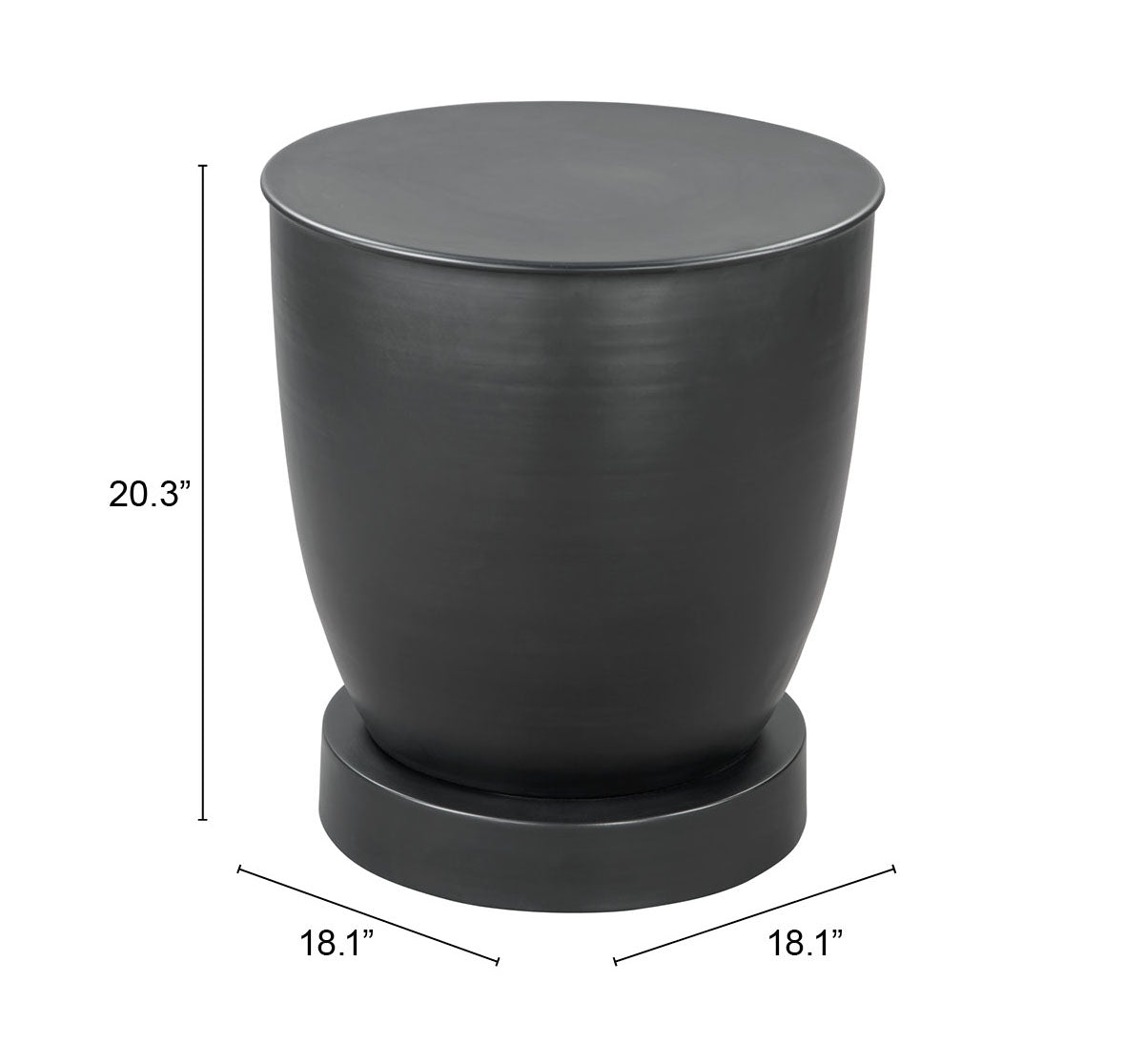 Baku Black Side Table - Ornate Home