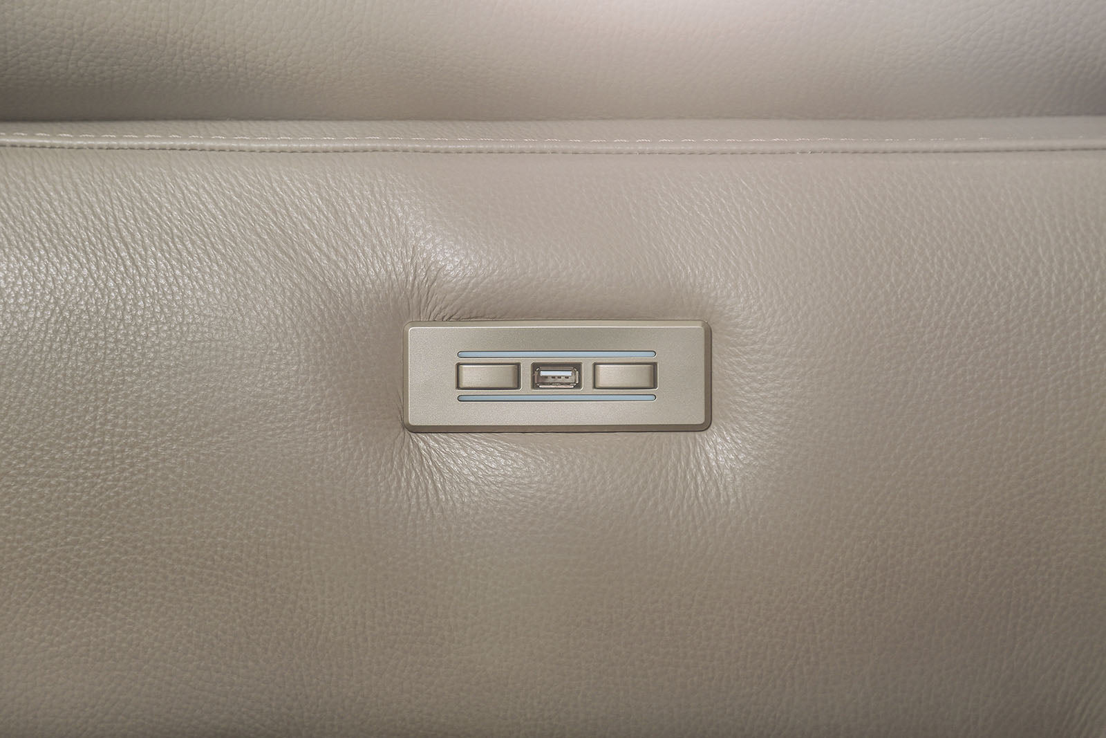 Balderico Taupe Real Italian Leather Power Reclining Sofa & Loveseat - Ornate Home