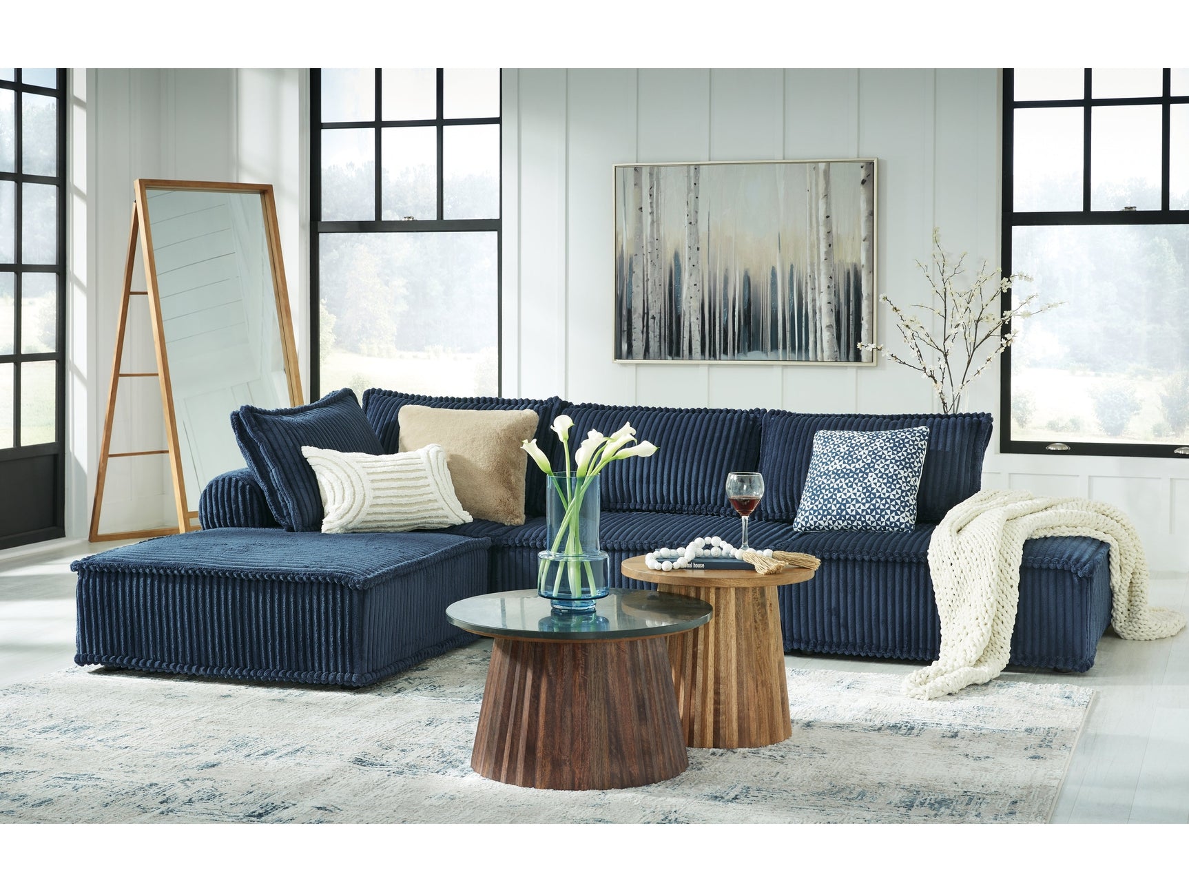 Bales Navy 4-Piece Modular Seating - Ornate Home