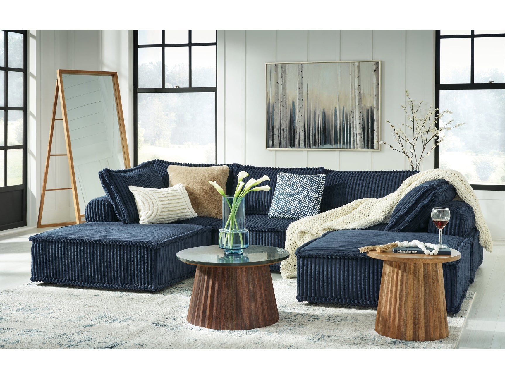 Bales Navy 5-Piece Modular Seating - Ornate Home