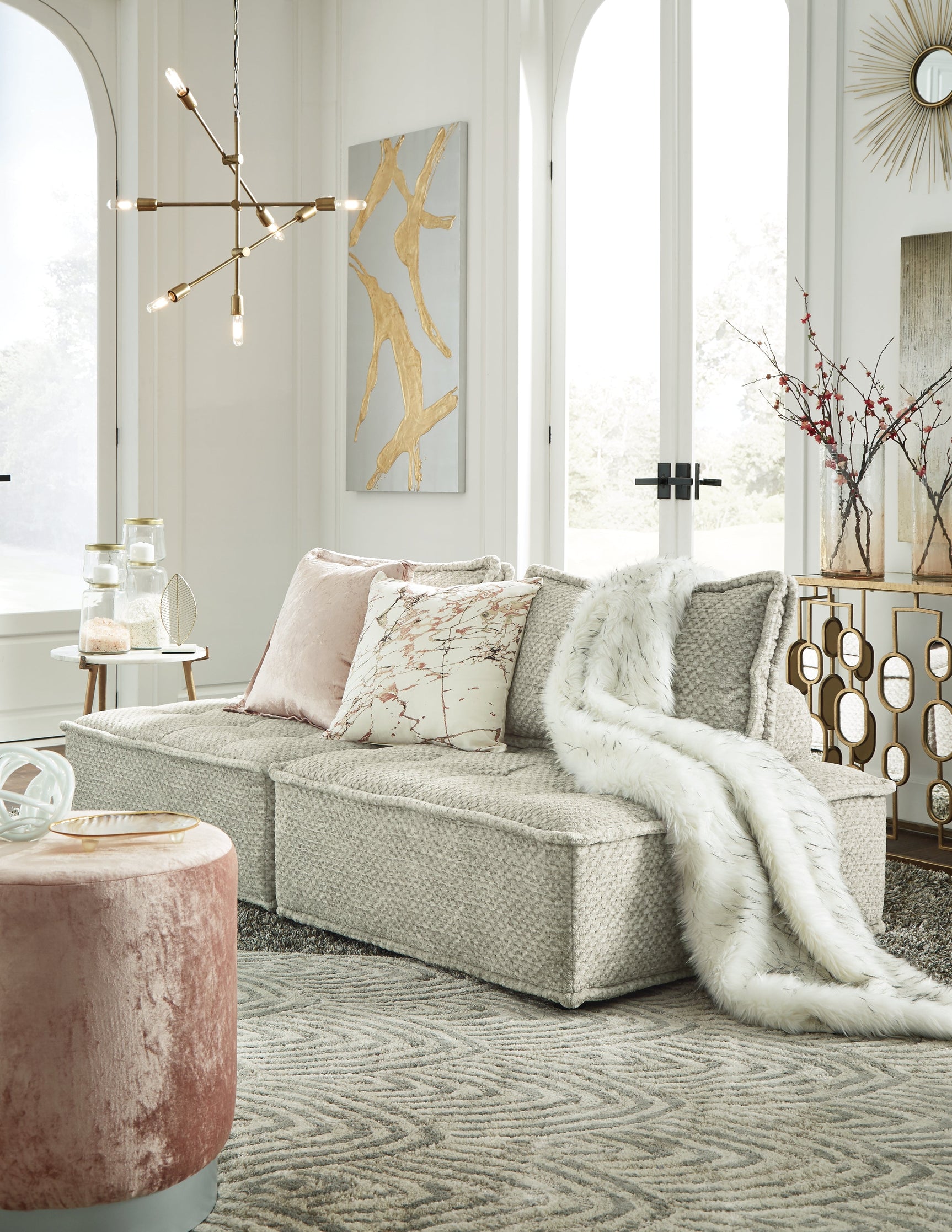 Bales Taupe 2-Piece Modular Seating - Ornate Home