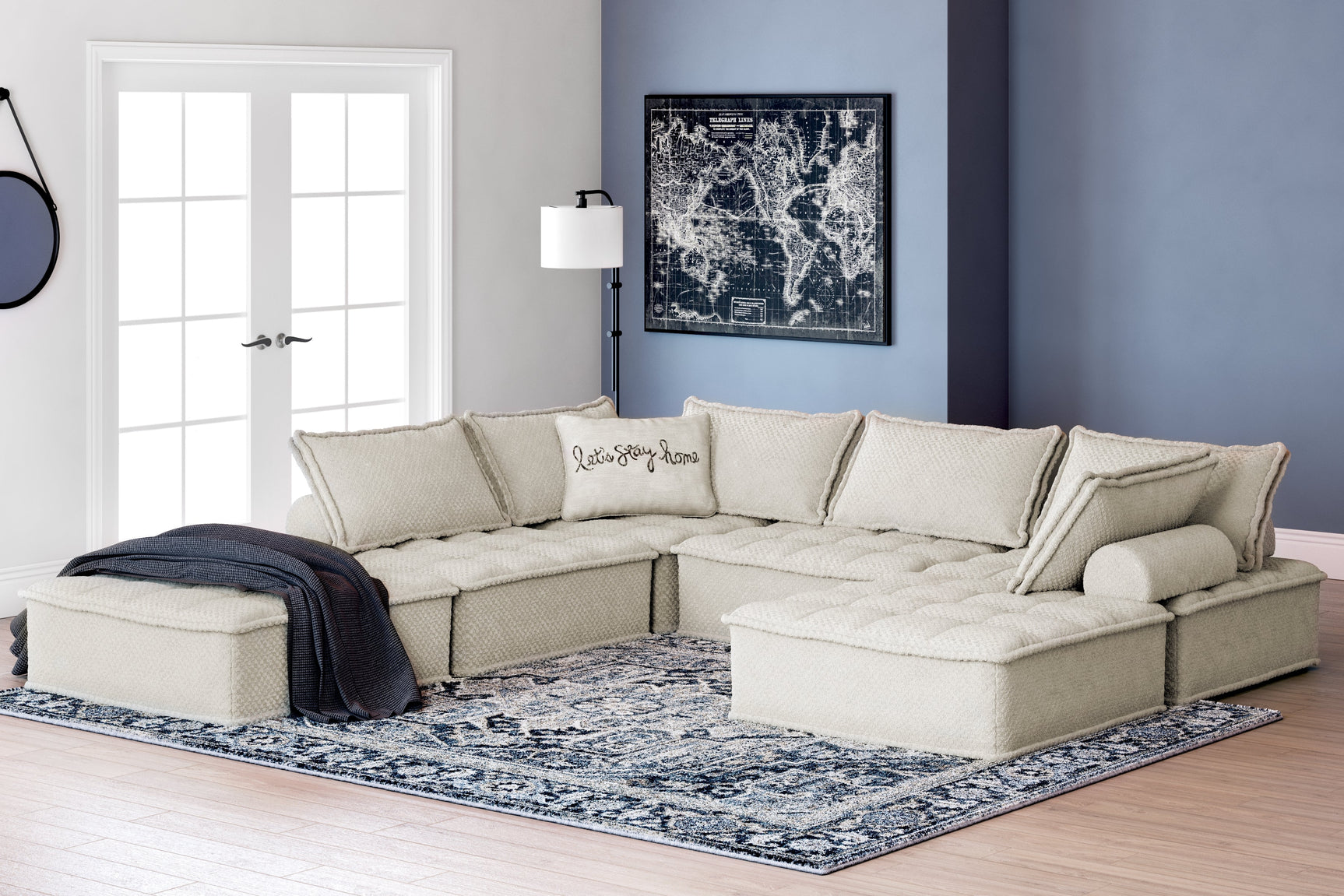 Bales Taupe 6-Piece Modular Seating - Ornate Home