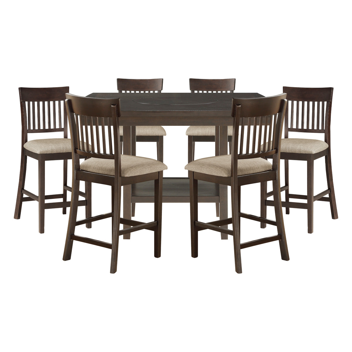 Balin Gray 7pc Dining Set - Ornate Home