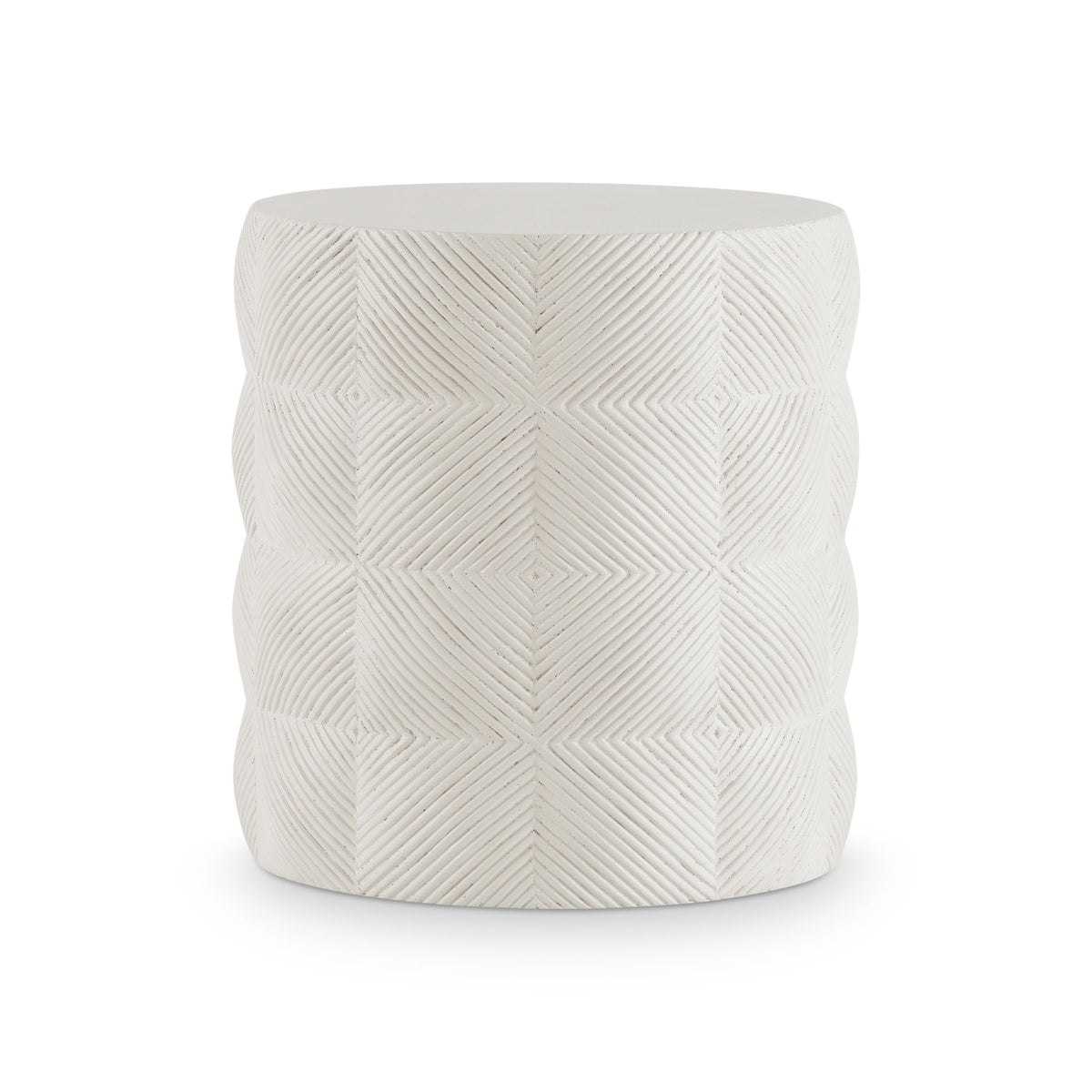 Ballantyne White Outdoor Side Table - Ornate Home
