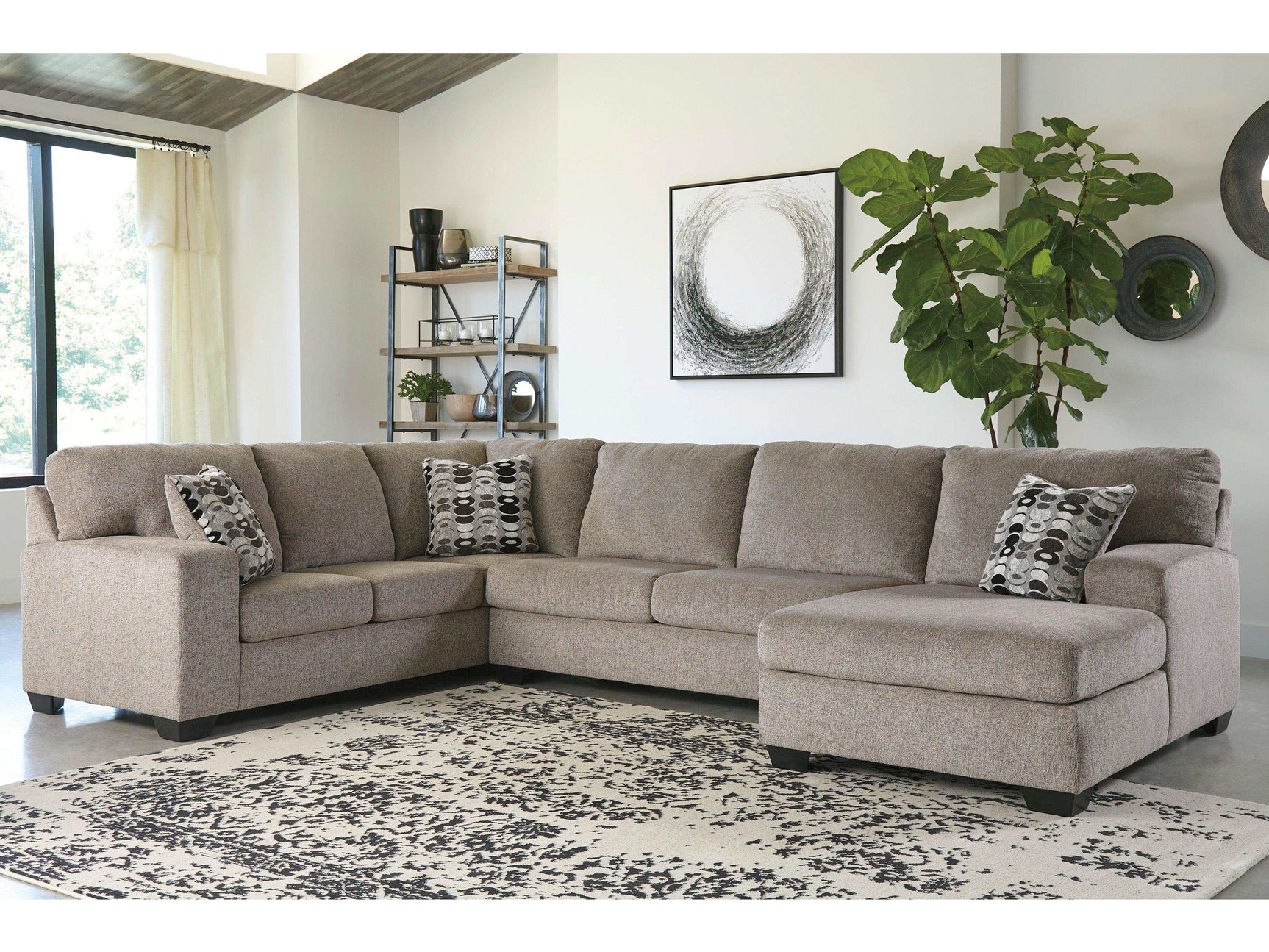 Ballinasloe Platinum 3pc Sectional Sofa w/ RAF Chaise (Online Special Price) - Ornate Home
