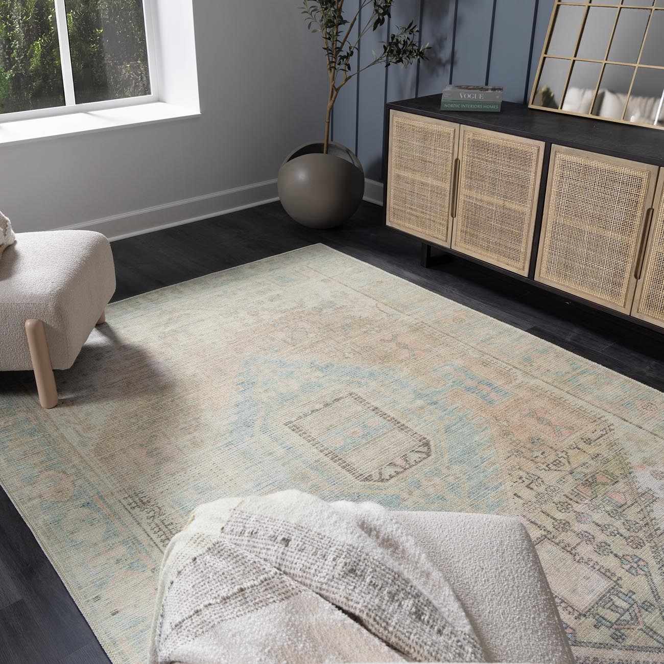Baloy Vintage Washable Rug - Clearance - Ornate Home